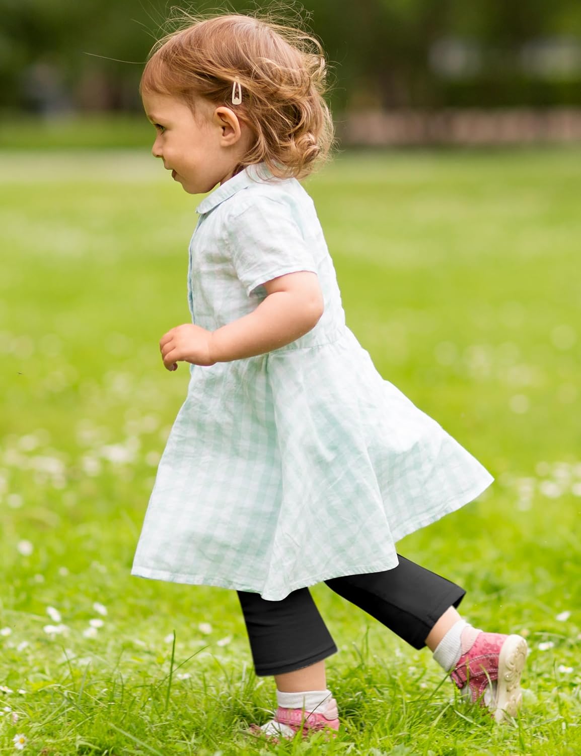 FEQO Toddler Girl Flare Pants Baby Girl Cotton Leggings Bell Bottoms Size 18M-5T - Image 3