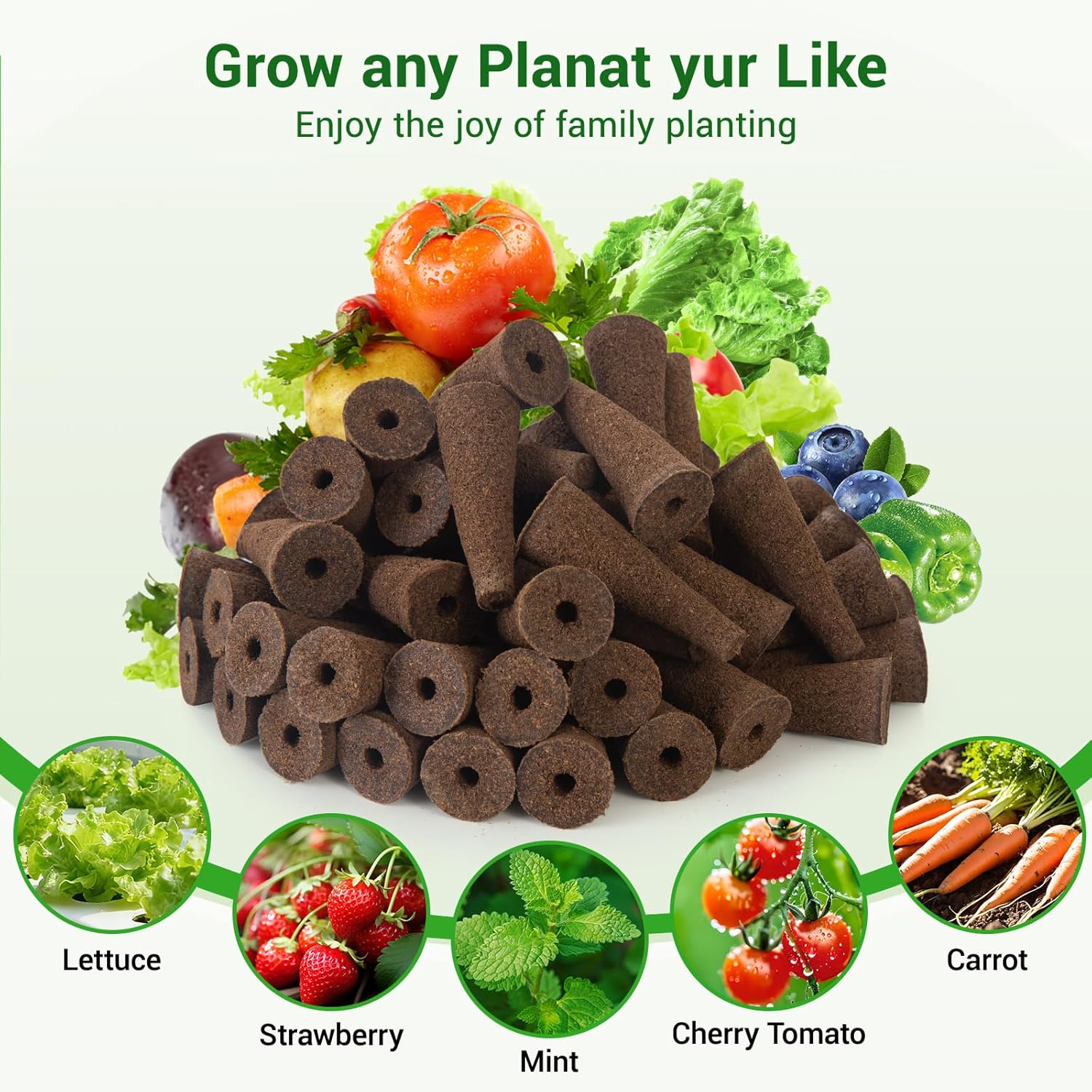 50 Pack Hydroponic Grow Sponges Seed Pods Replacement, Growing System Plant for Seed Plugs Garden Cube Sponges Replacement,Compatible with Aerogarden & Most Hydroponic System,1pc Tweezer - Image 6