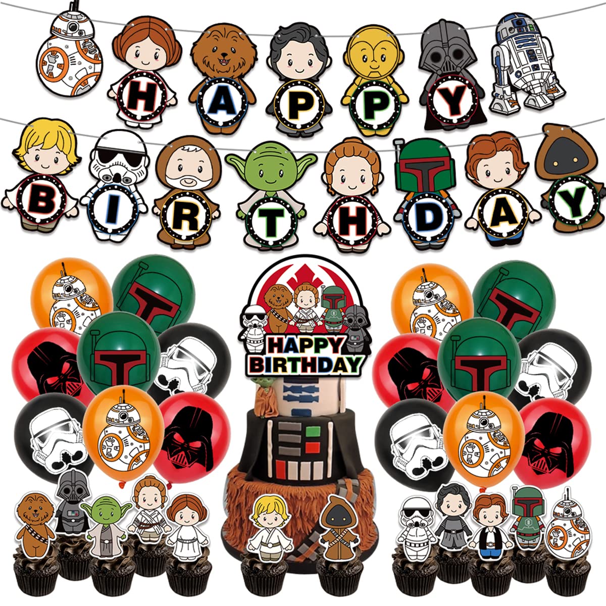 Buy simyron Star Wars Themed Birthday Party Decorations 30 Pieces Star