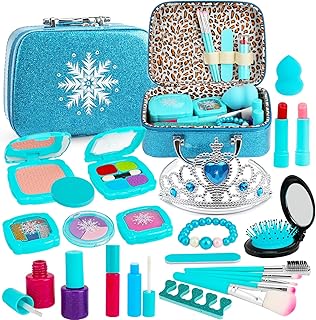 Pretend Makeup for Toddlers, Play Makeup for Little Girls, Fake Makeup for Kids, Toddler Makeup Play Set, Pretend Play, Birthday Gifts for 3 4 5 Year Old Girls, Girl Toys Age 3 4 5 6 (Not Real Makeup)