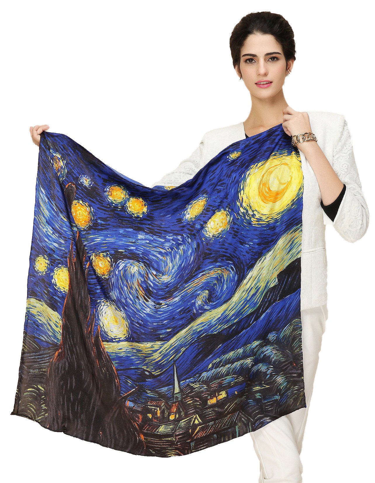 Grace ScarvesGrace Scarves 100% Silk Scarf, Artists Collection (van Gogh & Monet)