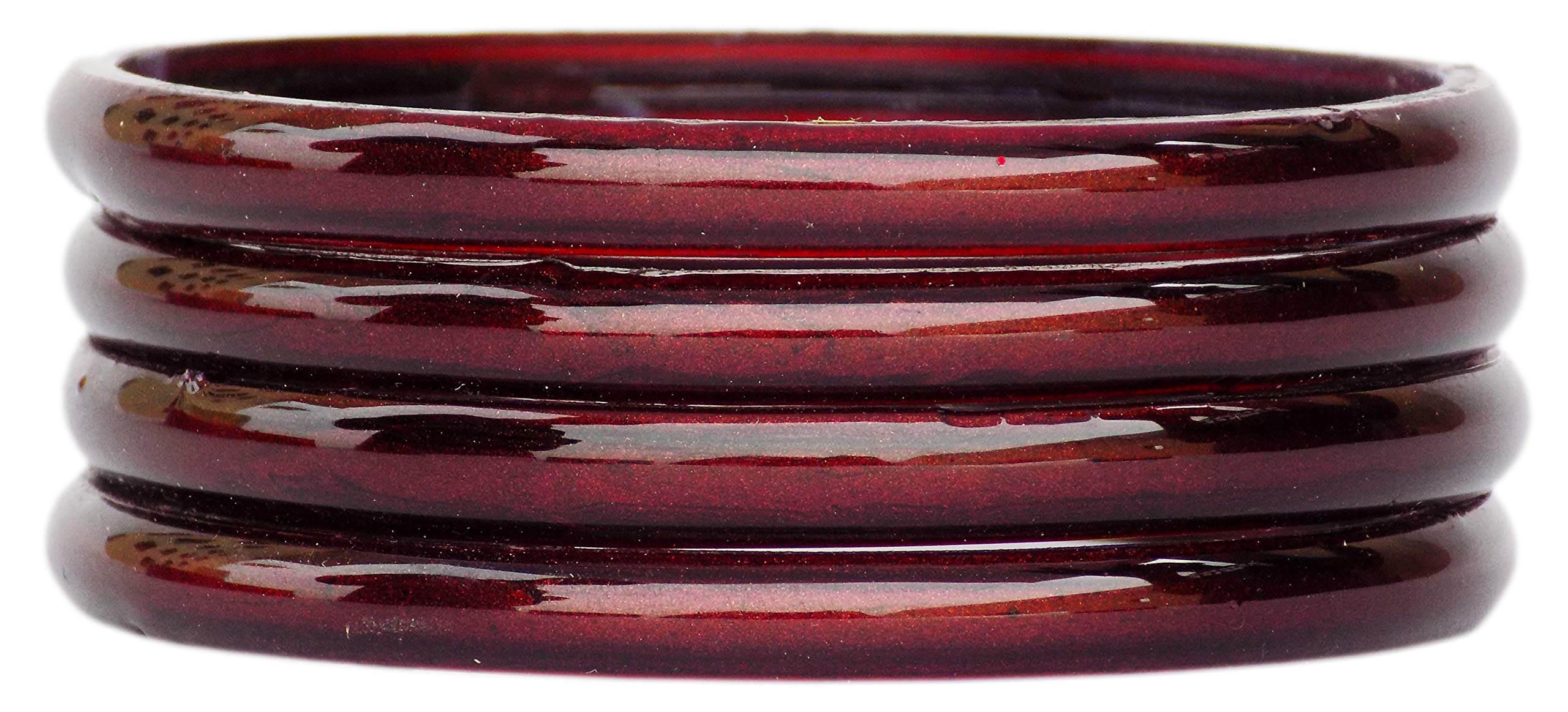 JD'Z COLLECTION Indian Jewelry Glass Bangles for Women Bollywood Plain Glass Bangles Set of 4p Traditional Costume Matching Bracelets Bangles For Women/Girls