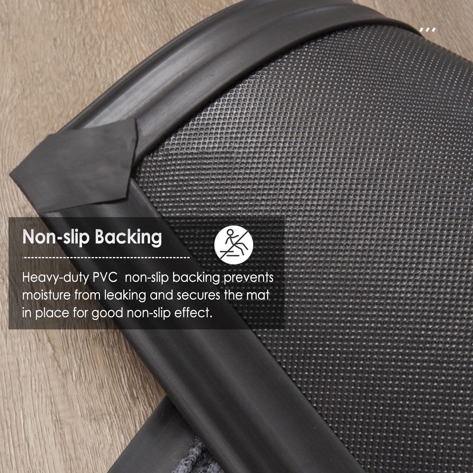 Zerbino Welcome Antiscivolo - 70x45cm, Interno/Esterno, Assorbente, Facile Da Pulire, Grigio