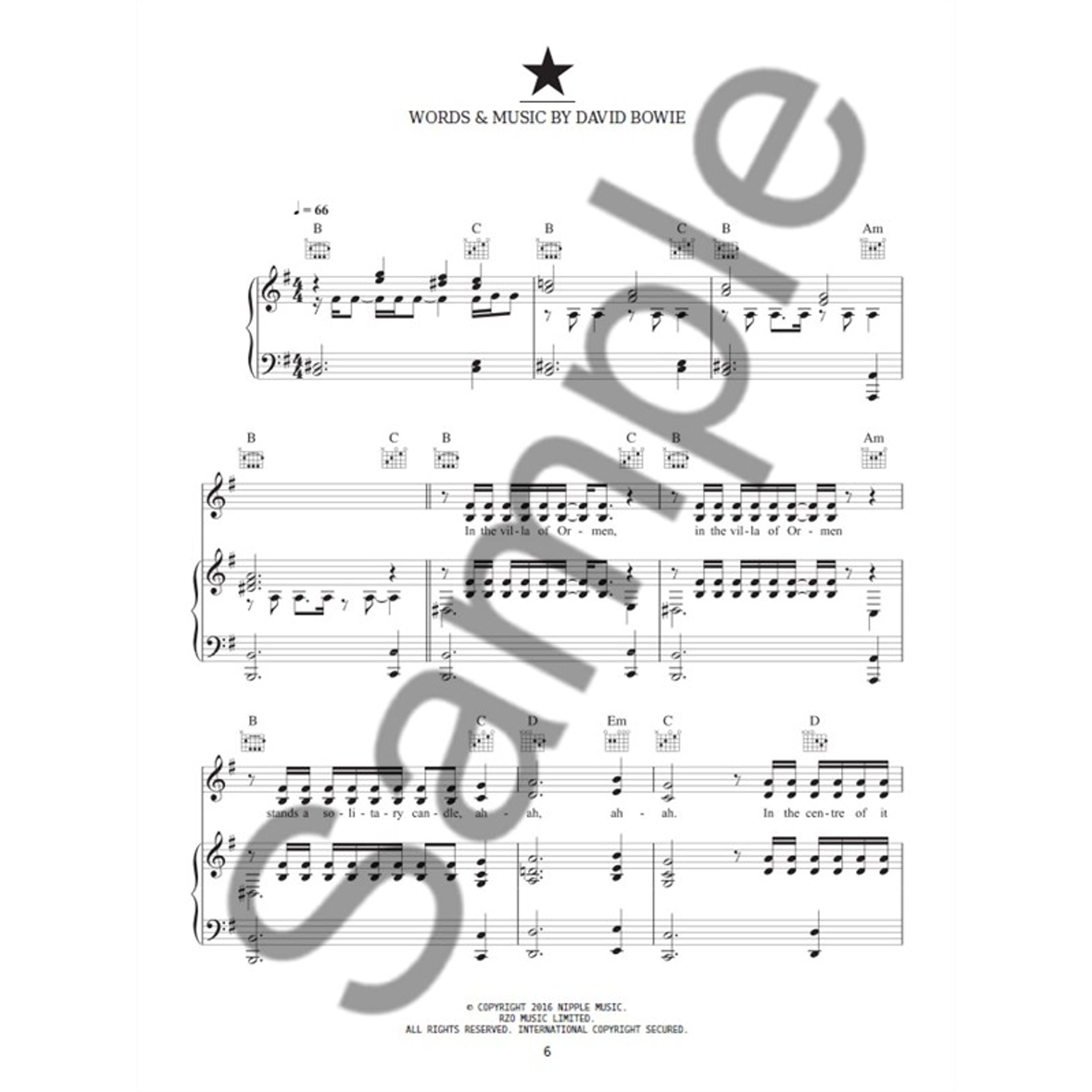 David Bowie - Blackstar - Piano, Vocal and Guitar Chords - Image 3
