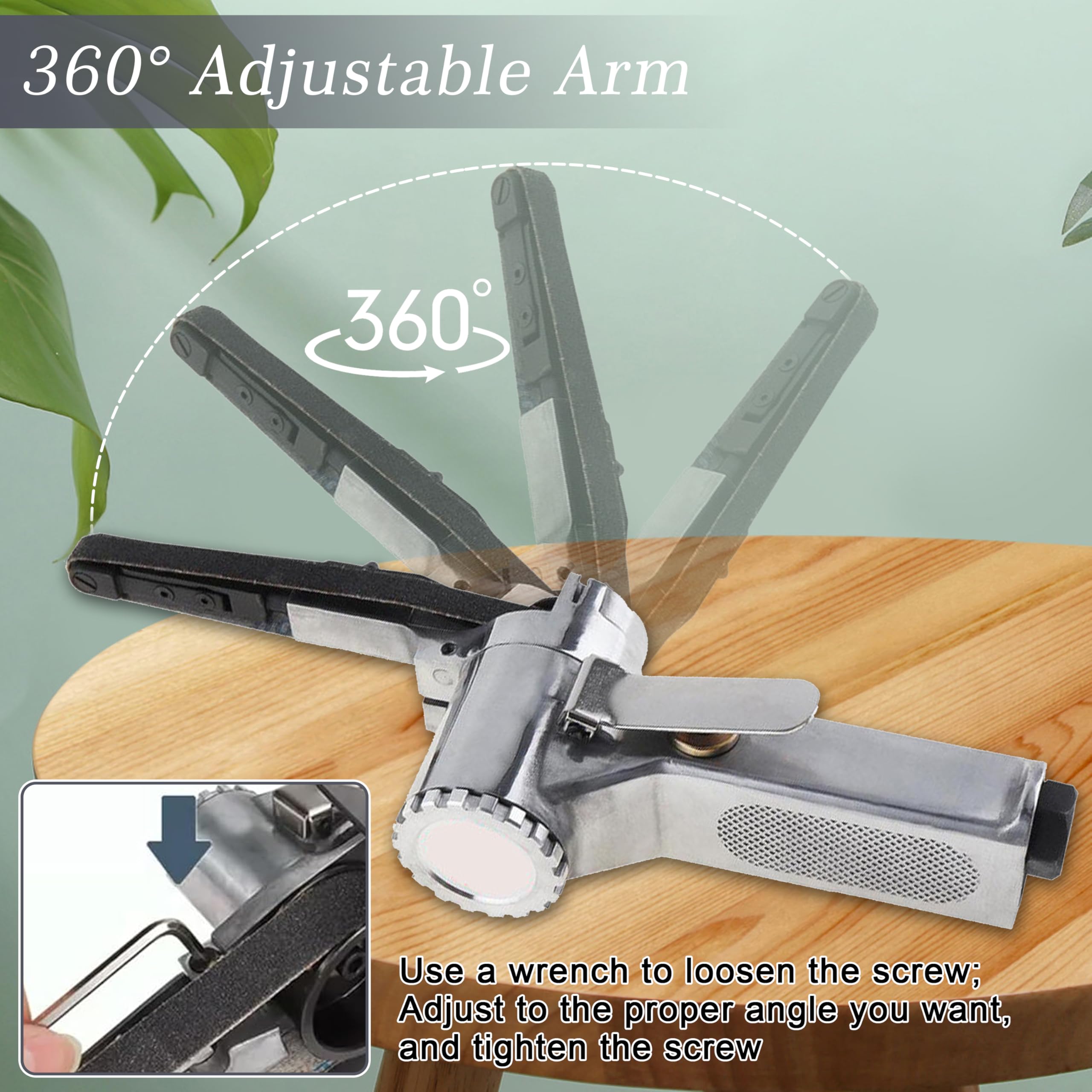 Bandschleifer, Bandfeile Druckluft Schleifgerät Druckluftschleifer Pneumatisches Polierwerkzeug Bandschleifmaschine 10mm 330mm mit 25 Schleifbänder zum Schleifen Polieren Fahrzeug-Druckluft Werkzeuge