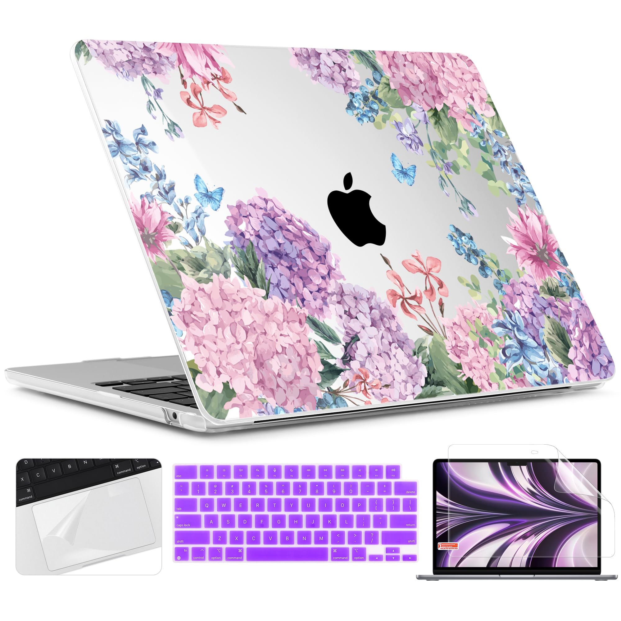 Coque Rigide Jaune Doux + Housse Clavier Pour MacBook Air M2 2022 13,6" (A2681) - Protection Anti-chocs Et Design Léger