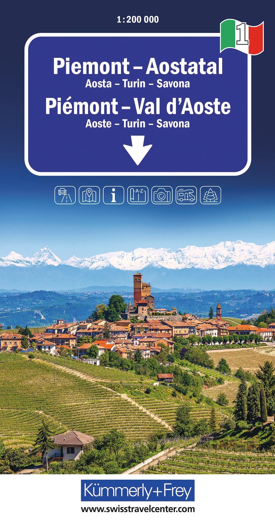 Piemont - Val d'Aoste Road Map: Mit Aosta, Turin und Savona. Inkl. Stadtpläne, Ortsverzeichnis und Reiseinformationen: 1 (Regional maps - Italy)