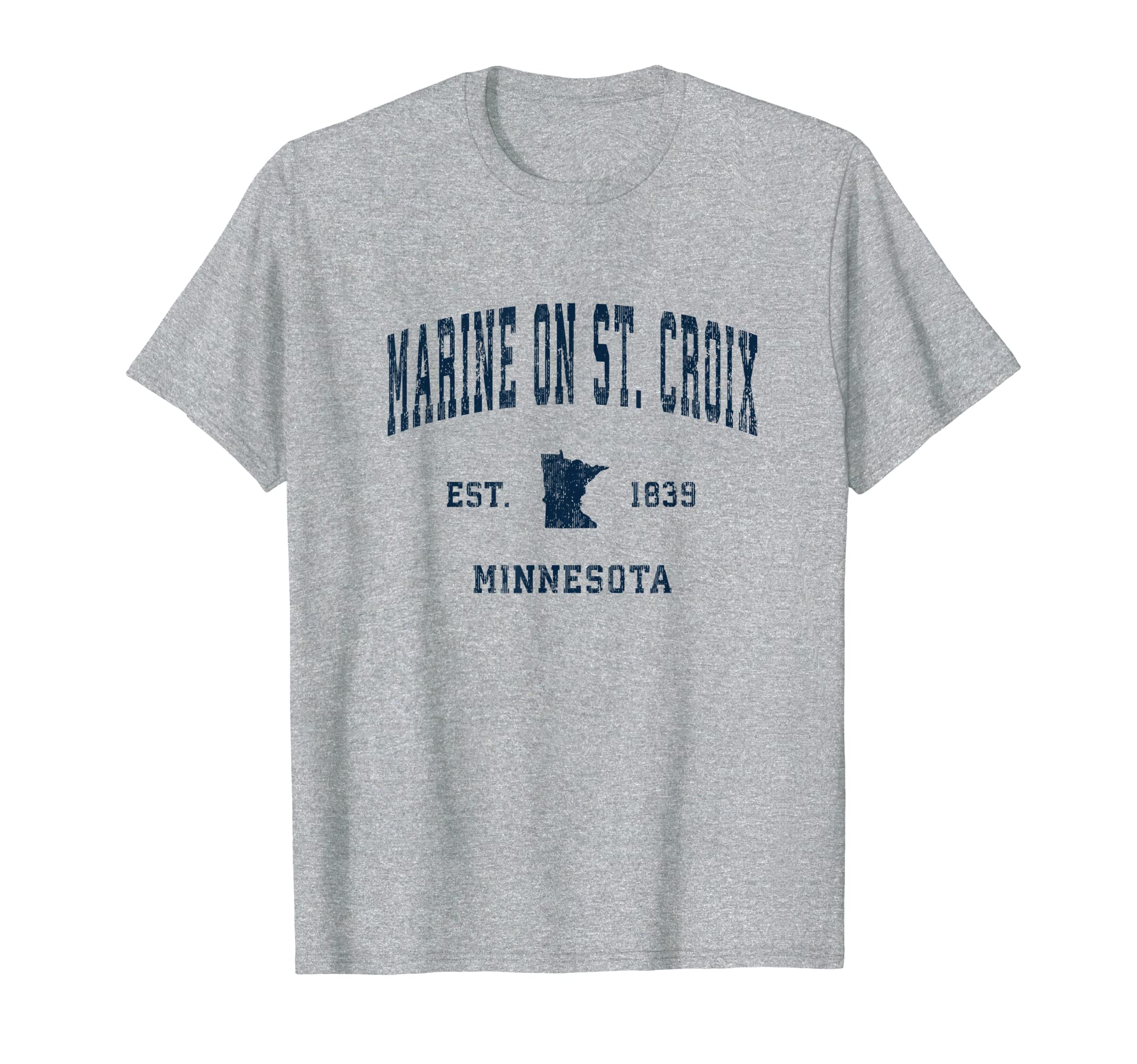Marine on St. Croix Minnesota MN Vintage Athletic Navy Sport T-Shirt