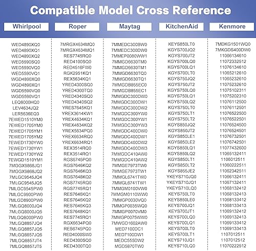 Miniatura 6 de 【Actualizado】Kit de reparación de secadora 4392065 con correa de secadora 341241, kit de rodillo de tambor 349241T, polea tensora 691366 para
