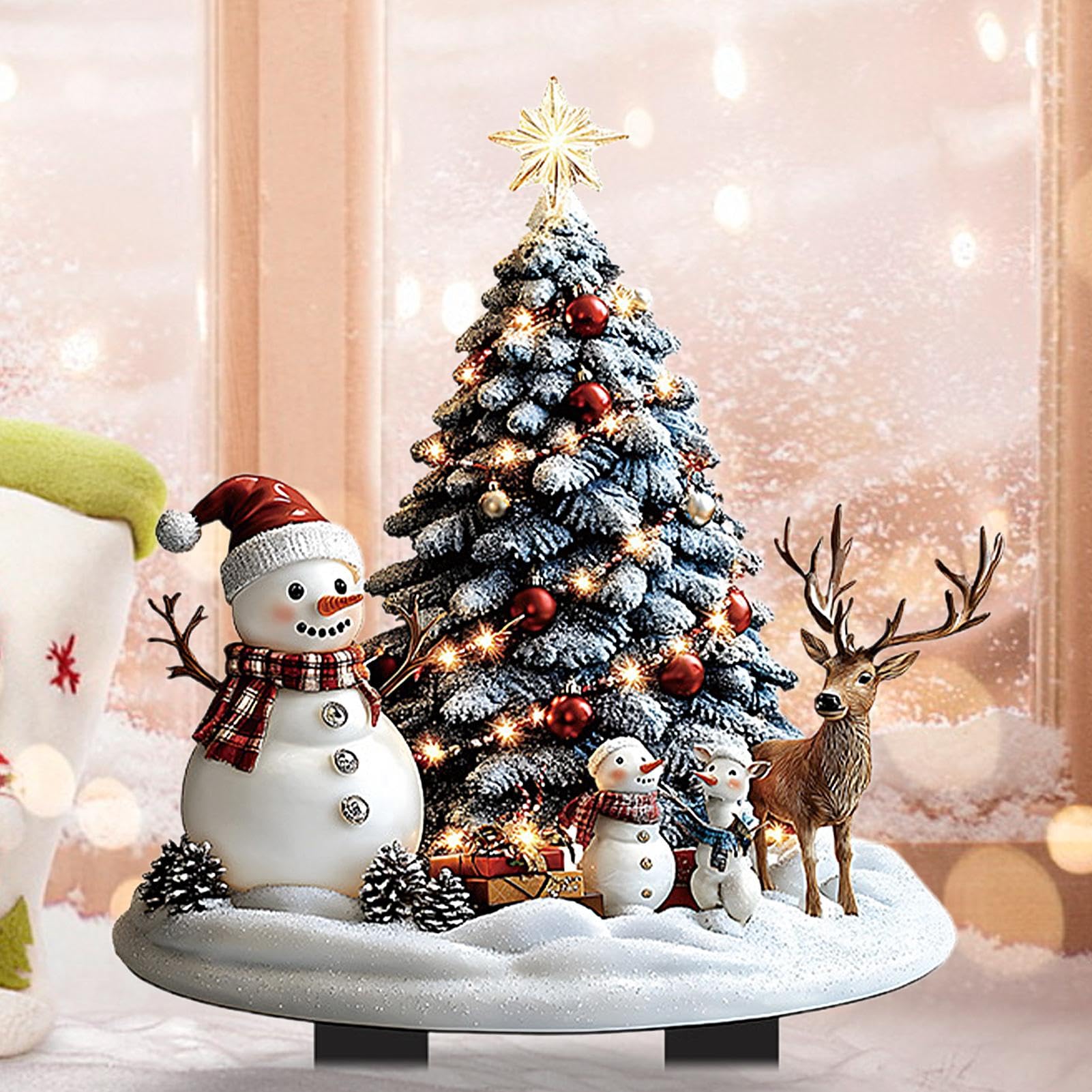 Set Di Decorazioni Natalizie Da Giardino 3 Pezzi Con In Legno - Cartelli Da Giardino Di E Natale, Per La Decorazione Di E Esterni - Patio, Prato E Giardino - 9