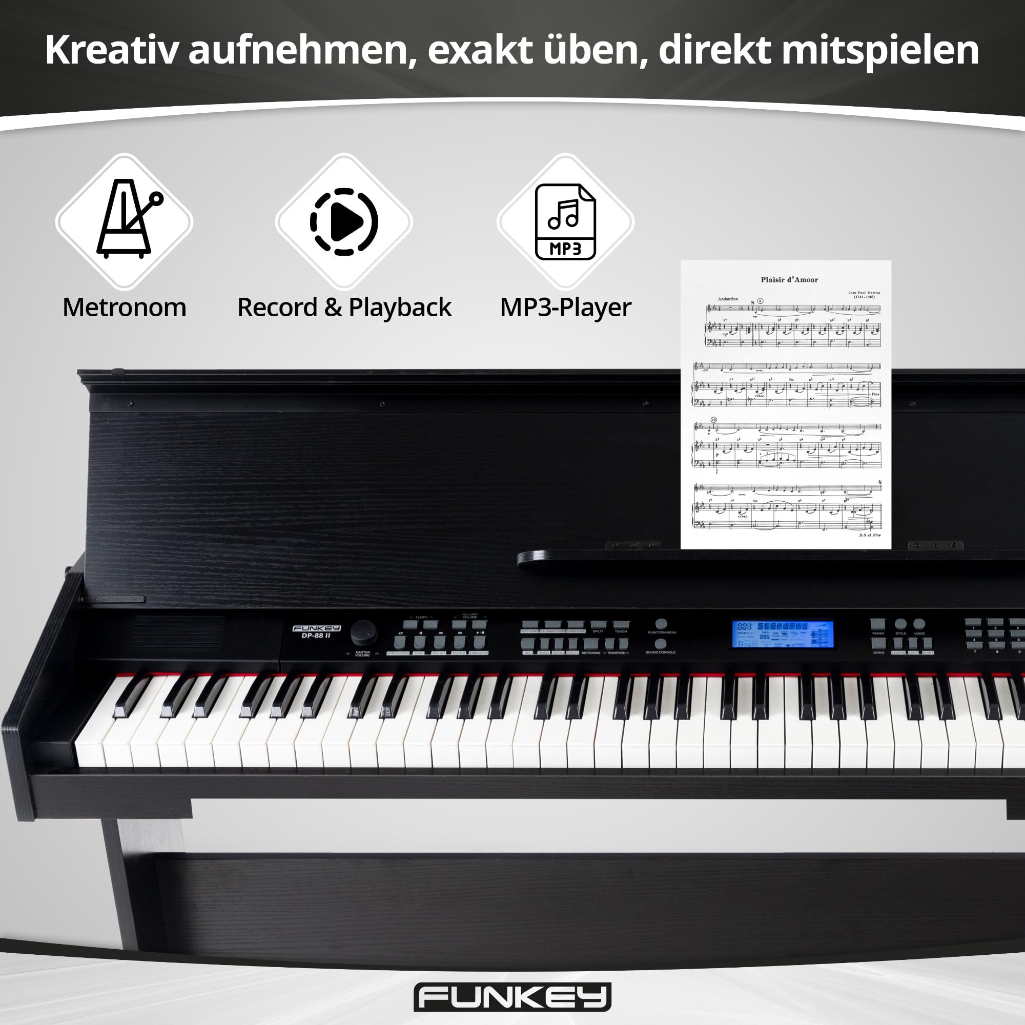 FunKey DP-88 II Pianoforte digitale nero
