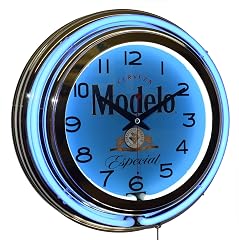 Cerveza Modelo Especial Beer Logo 15 " Blue Double Neon Clock Man Cave Pub Decor brand Cerveza Modelo Especial Beer Logo 15 " Blue Double Neon Clock Man Cave Pub Decor brand logo