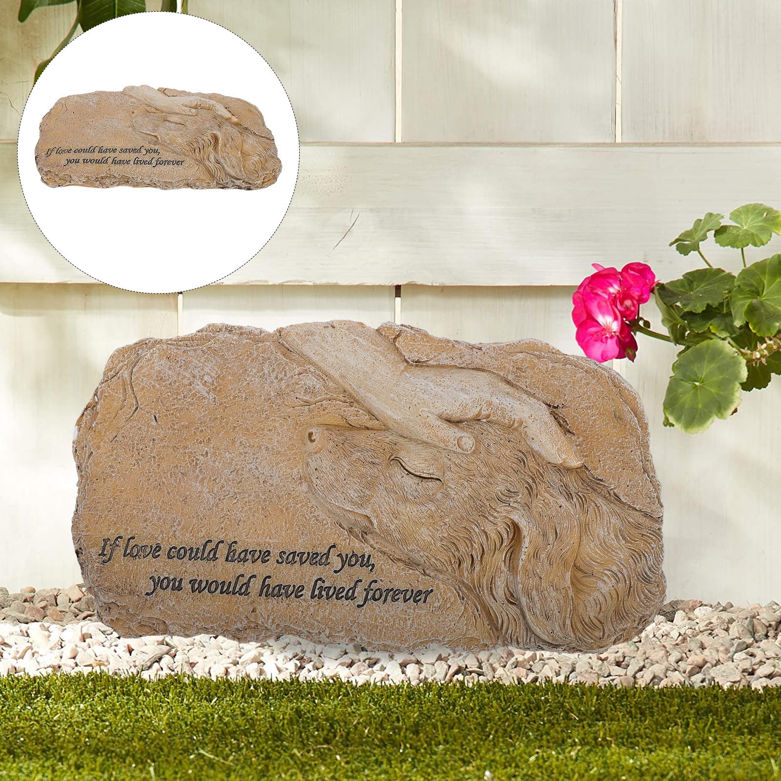 UKCOCO Pietra Commemorativa in Resina e Resistente alla Deformazione per Animali Domestici Come Regalo Statua Decorativa per di Cani per Luogo di Riposo