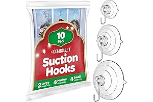 SEWANTA Super Sticky Suction Cup Hooks for Mirrors, 10PK Combo Set