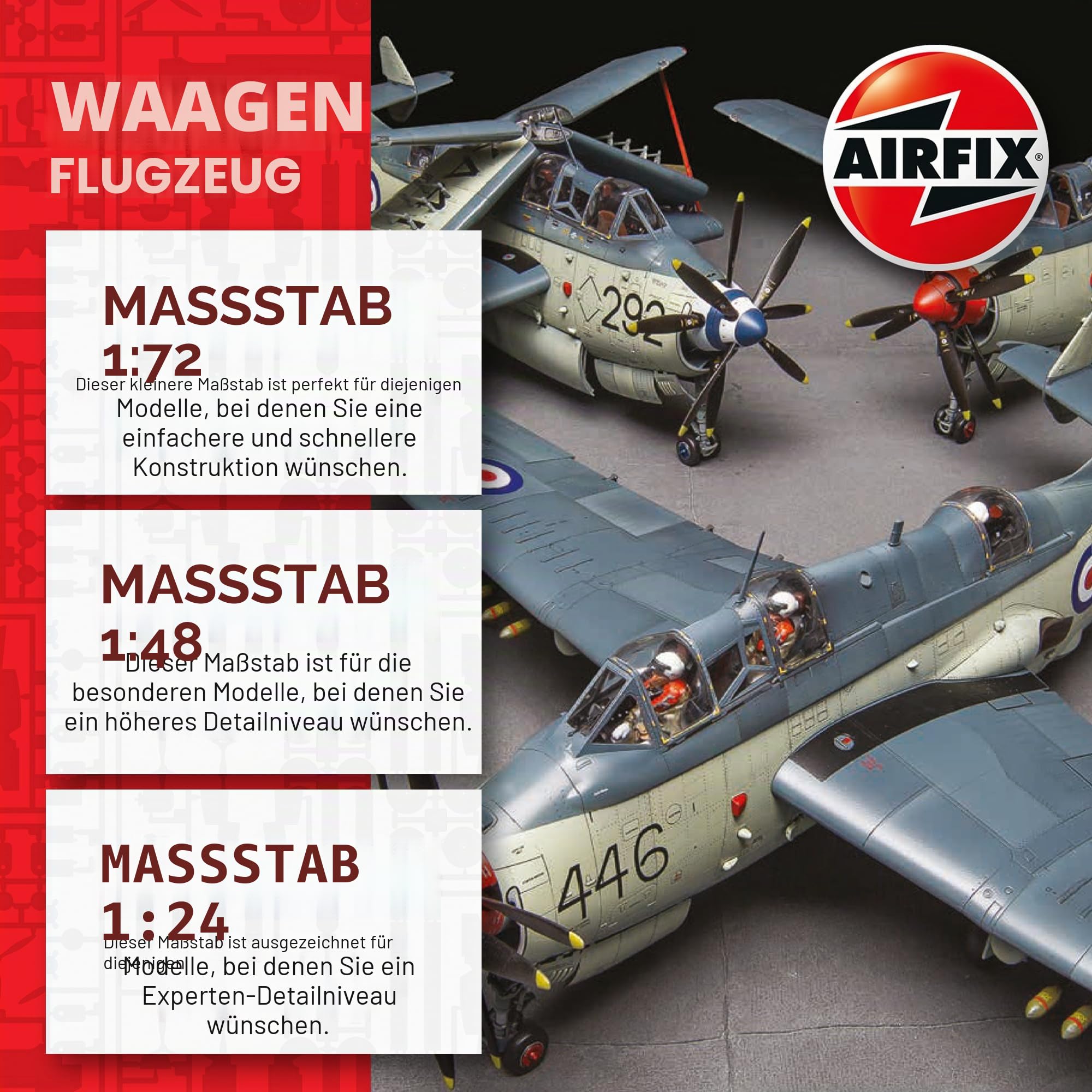 AIRFIX - Flugzeugmodellbausätze – A50182 Battle of Britain Memorial Flight Miniatur-Bastelset, Maßstab 1:72, Plastikmodellbausatz für Erwachsene – Flugzeuggeschenk für Männer | Miniatur-Bastelset, Maßstab 1:72, Plastikmodell-Flugzeug-Kits für Erwachsene z