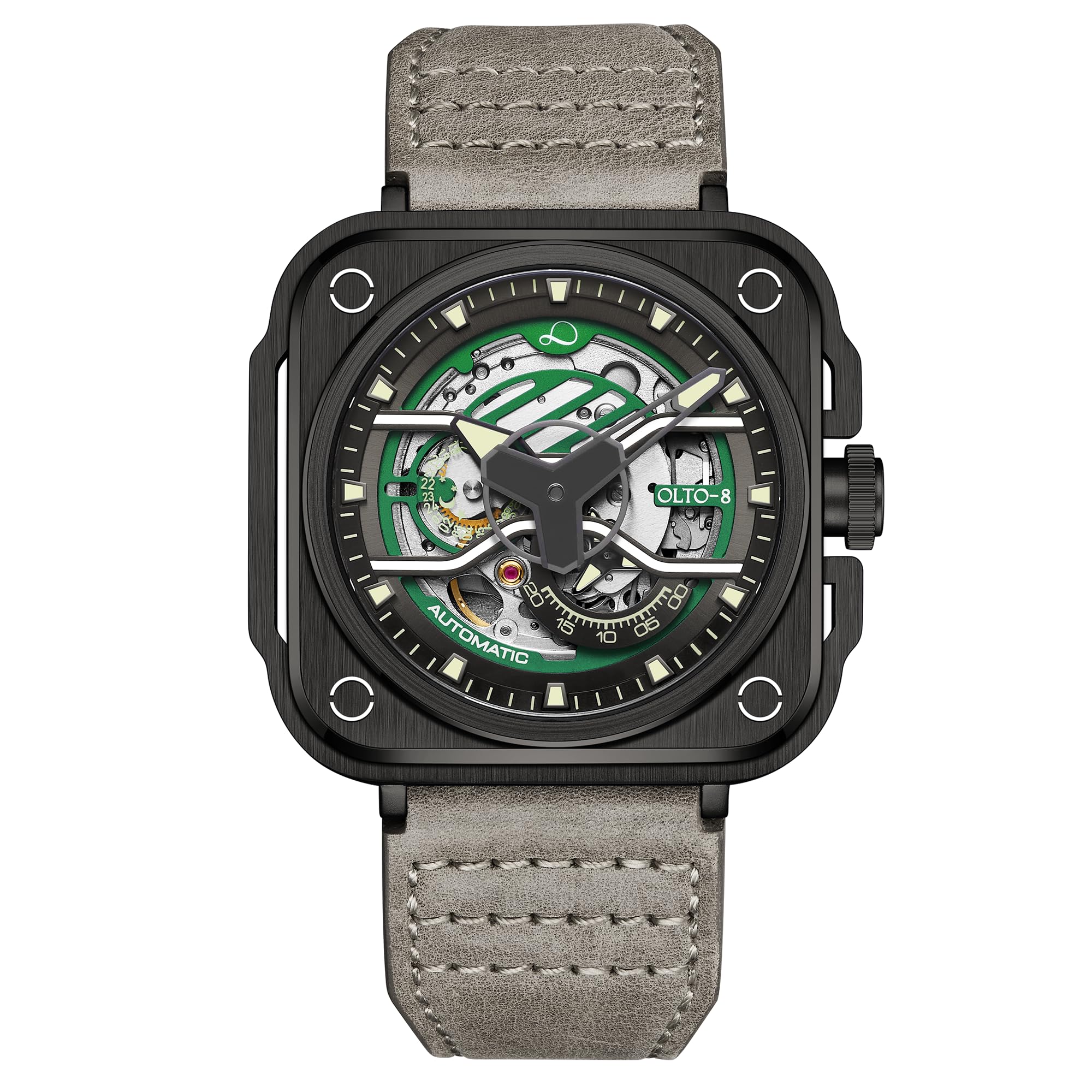 OLTO-8 Men Iron EX Green Automatic Watch - G2-S272-L2 (B0CV47CDHN) Amazon Price History, Amazon Price Tracker