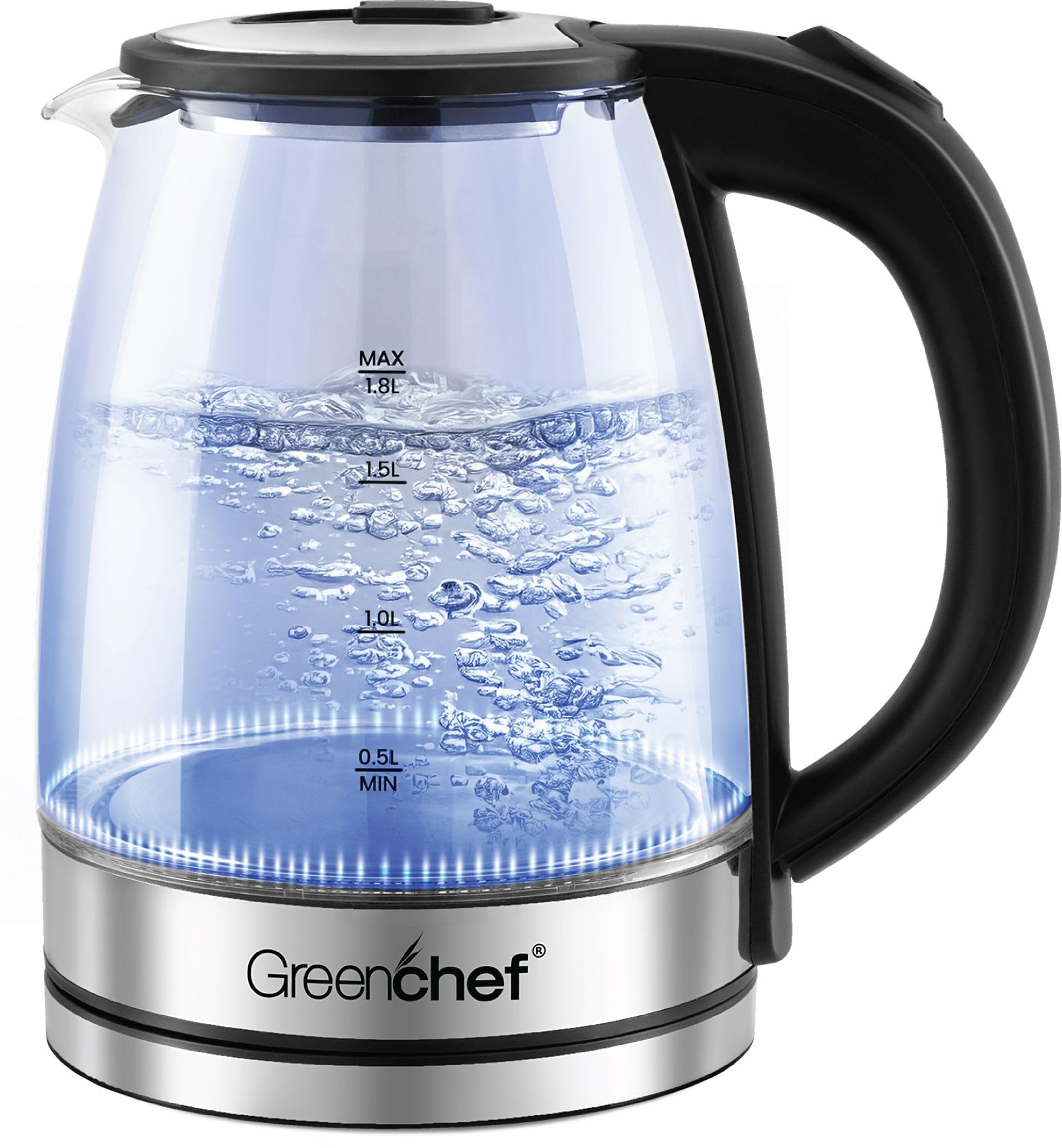 Greenchef Aura Electric Glass Kettle, 1.8 Litre | 1500W, Borosilicate Glass Body | Cool Touch Handle | Auto Cut-Off-image-44