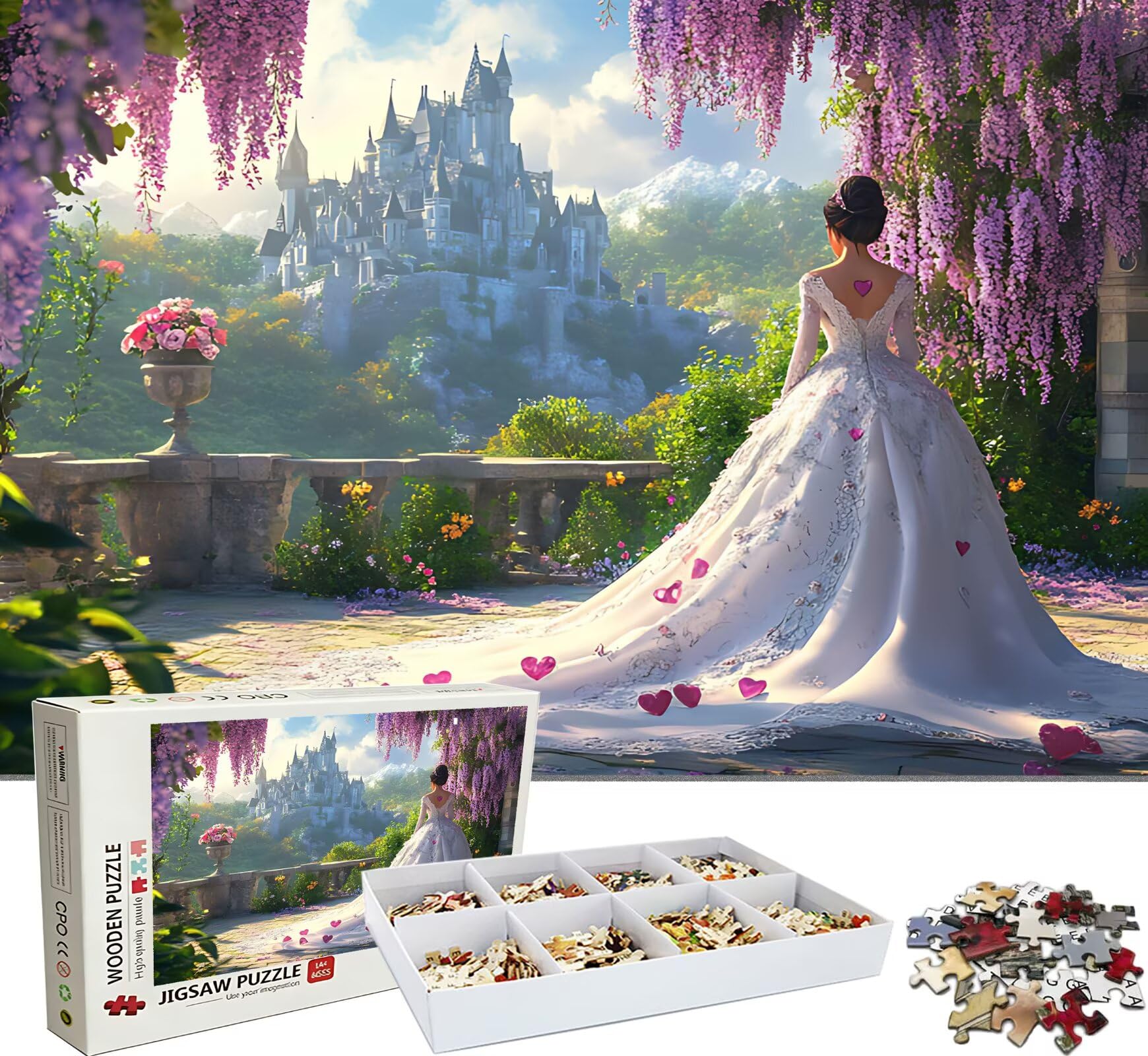 Belleza Palacio Puzzle 5000 Piezas Adultos, Rompecabezas con Letras en la Parte Posterior - Piezas Que Encajan Perfectamente, Reto de Concentración, Regalo para Mujer y Decor, 156.5 x 105.5 cm w0-575