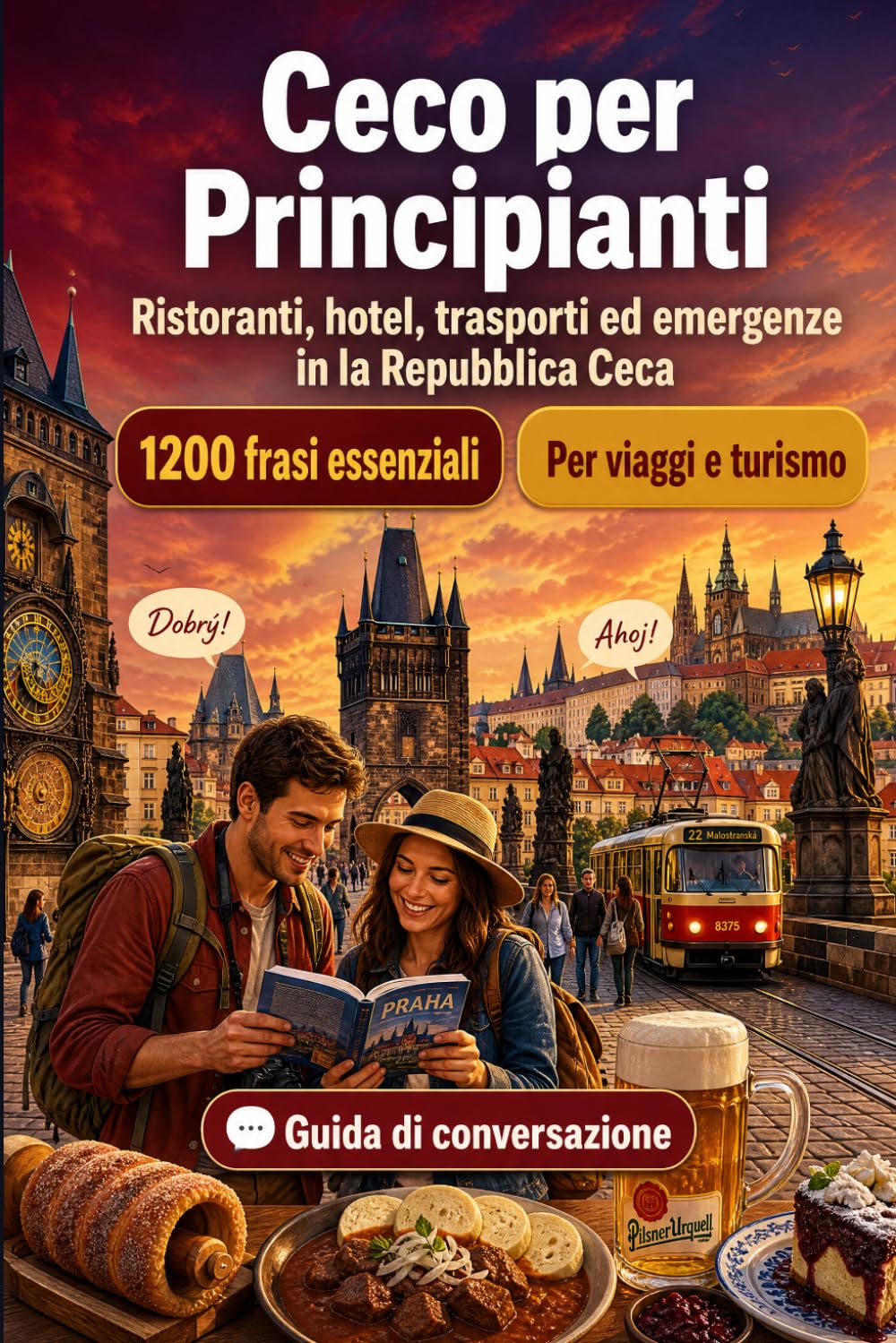 Ceco Per Principianti: 1200 frasi essenziali in Ceco per viaggiare: Guida facile alla pronuncia, conversazioni quotidiane, ristoranti, hotel, trasporti, shopping, emergenze