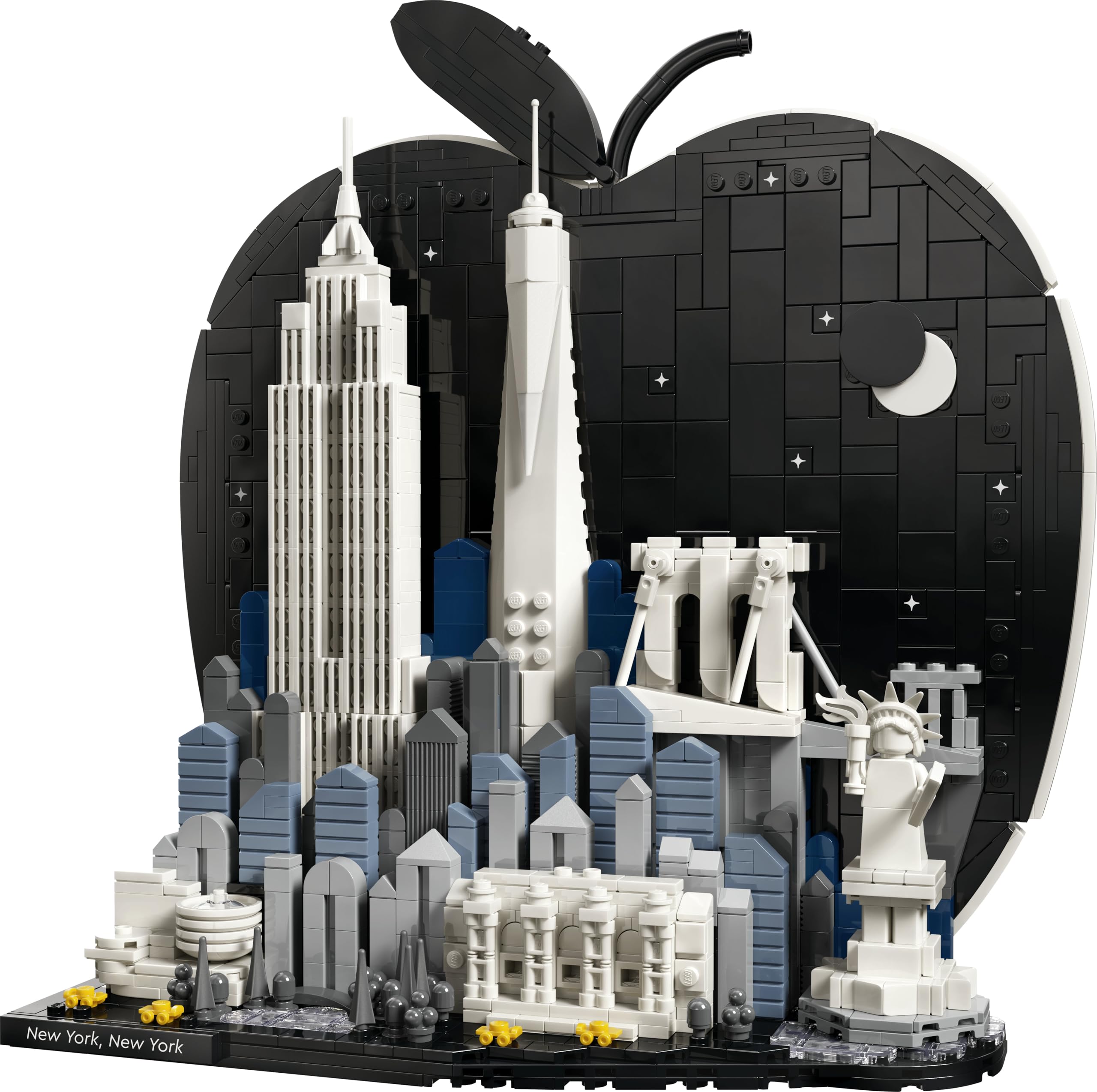 LEGO Architecture New York City – The Big Apple - Miniatur Bauset für Erwachsene - 3D Regaldekoration mit Wahrzeichen inkl. Empire State Building und Brooklyn Bridge - DIY Geschenkidee - 21066