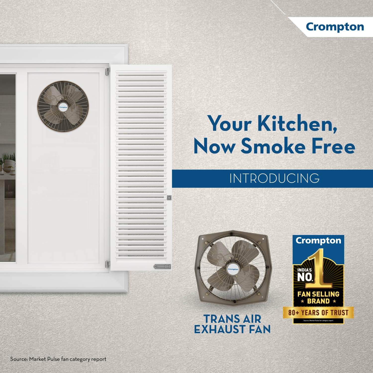 Crompton Transair Exhaust Fan - Fresh Air! -2