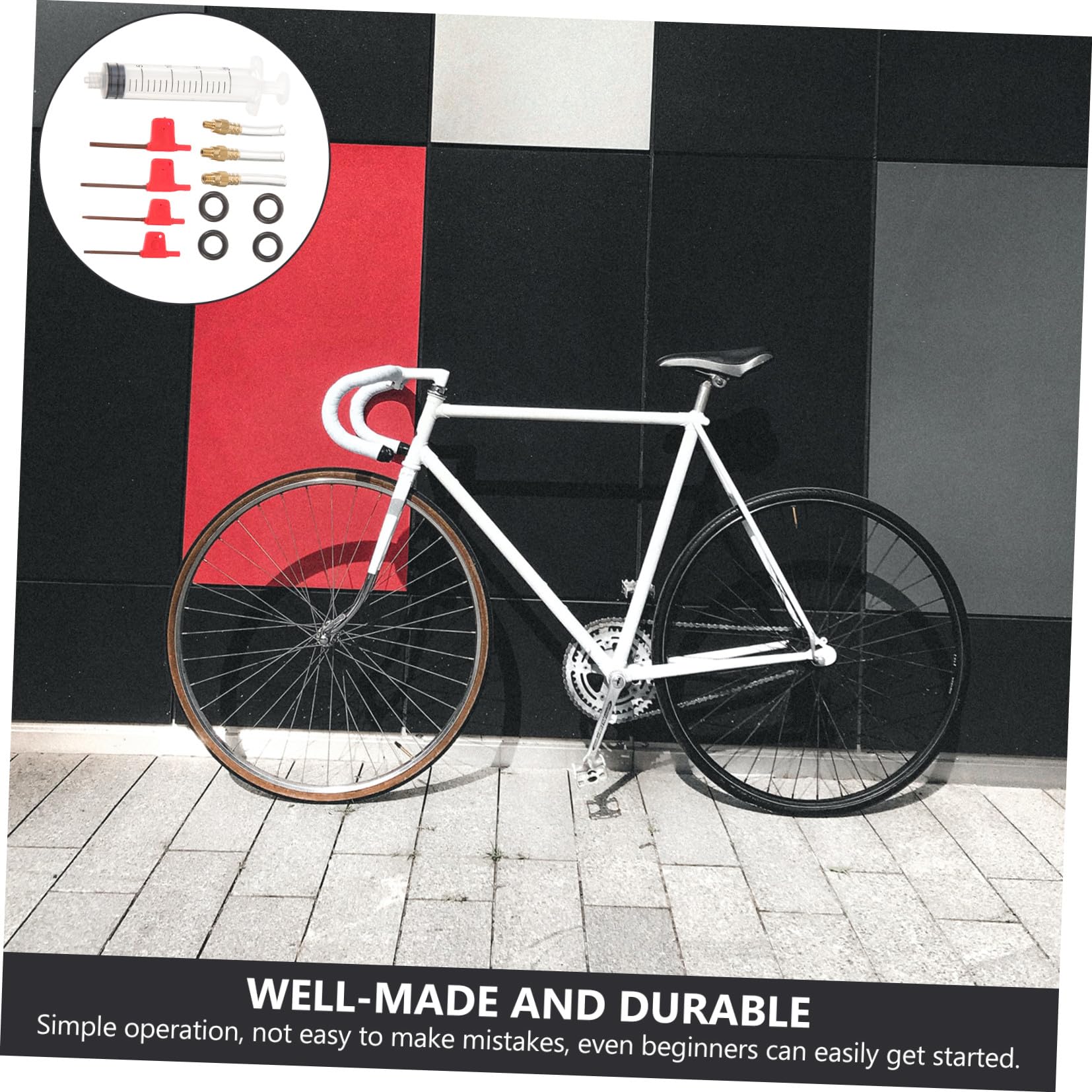 Toyvian Kit de Purgation pour Vélo Outil de Réparation Huile Portable Kit de Maintenance pour Bicyclettes Saignement Hydraulique Outil pour Bricoleurs