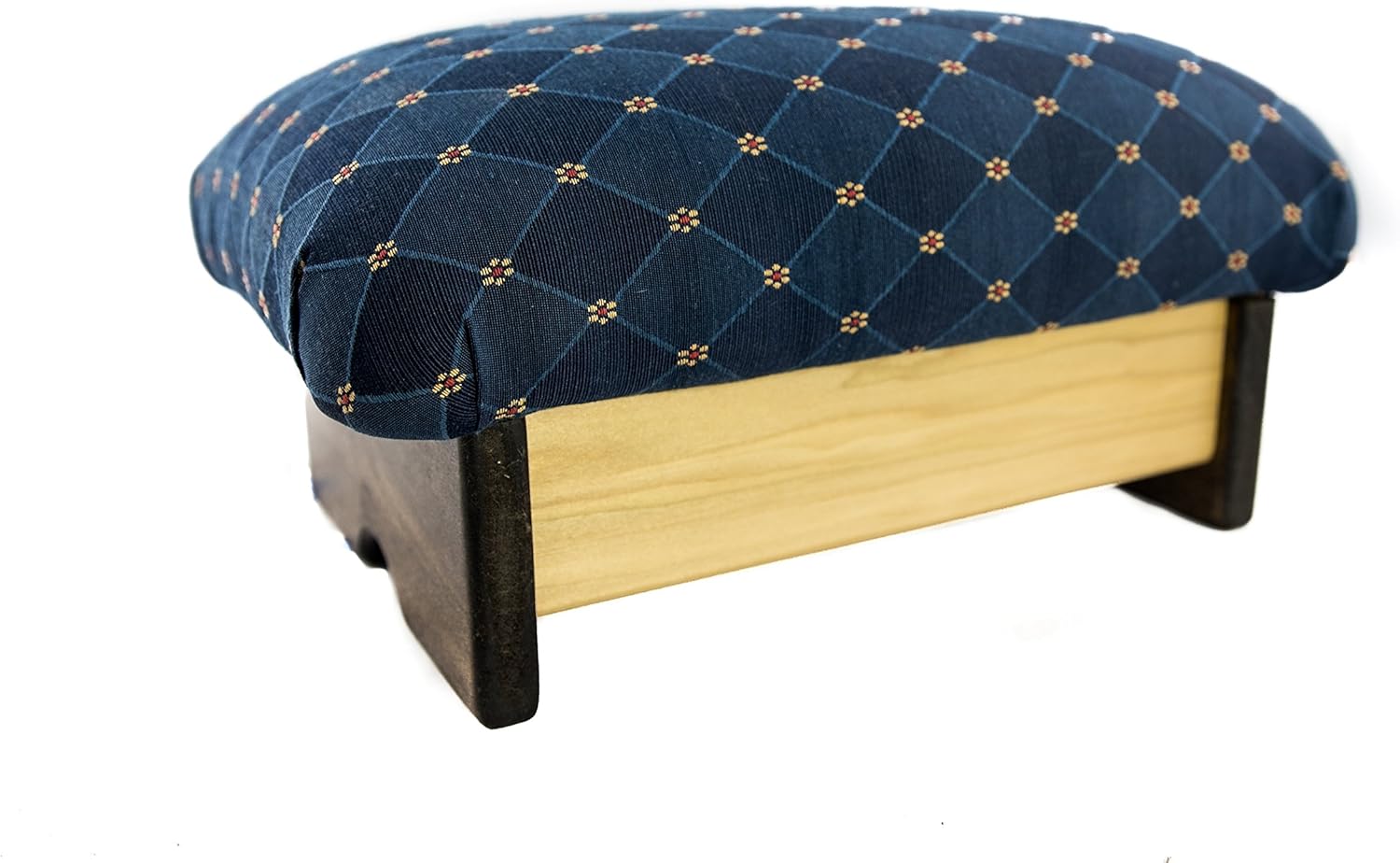 Padded Foot Stool 7" Luxury Fabrics (Made in The USA) (Rhapsody in Blue - Chic)