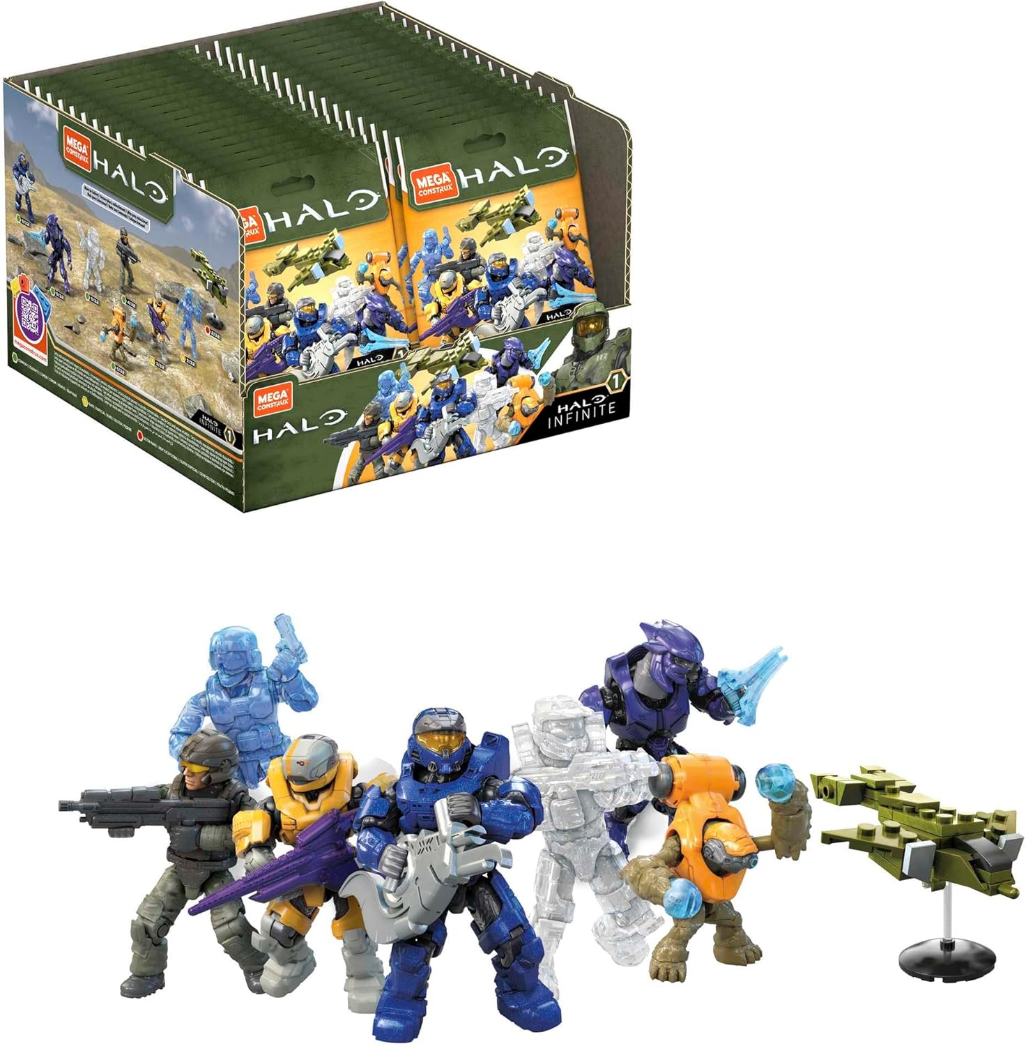 MEGA Halo Action Figures Building Toys Set, Universe Figure Collection Series 3 with Poseable Characters and Accessories, Gift Ideas, Sold Separately
