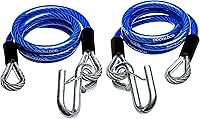 DocksLocks Trailer Safety Cables 2-Pack: Self-Coiling Weatherproof Vinyl Coated, 48in 3500lbs Break Strength Snap Hooks