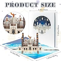 Vista 2 de 2 tarjetas emergentes de Eid Mubarak Eid Celebración Tarjeta 3D Islámico Musulmán Ramadán Mubarak Tarjetas de felicitación Ramadán Bendición
