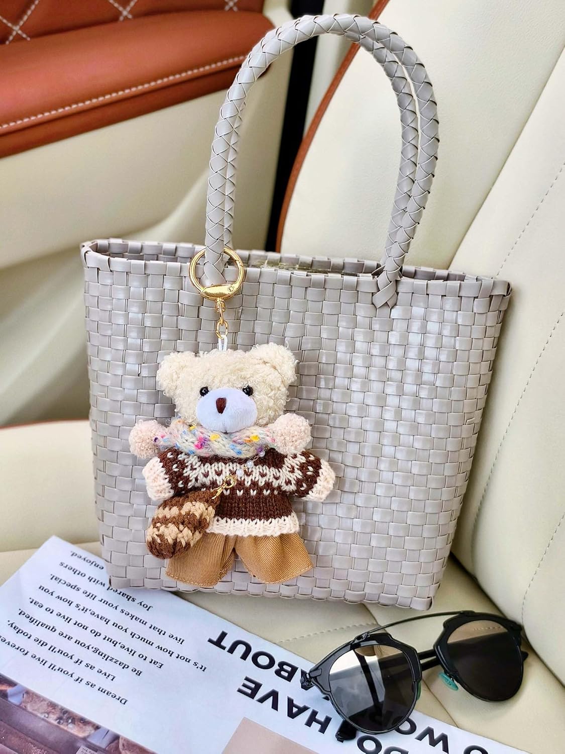 Bear Keychain Bag Charms Purse Charms Cute Keychains for Women Handbags, Backpacks, Wallet - Image 3