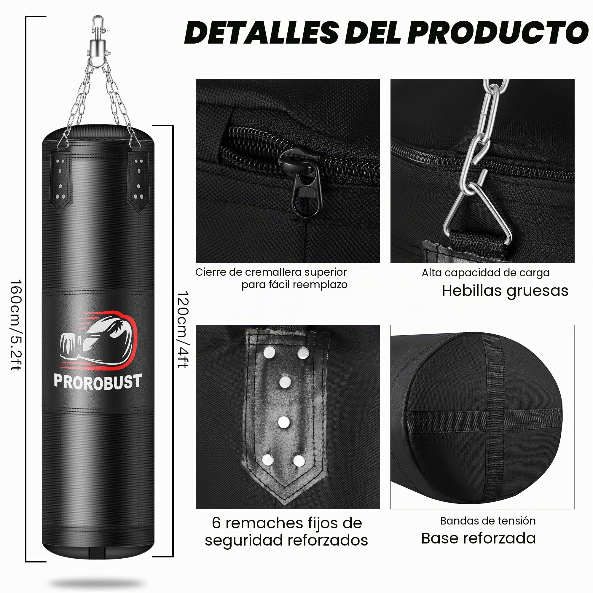 Saco de Boxeo para Adultos, Juego de Saco de Boxeo Pesado Oxford con Guantes de 12 onzas para Artes Marciales Mixtas, Kickboxing, Boxeo, Karate, Gimnasio en casa, Entrenamiento (sin