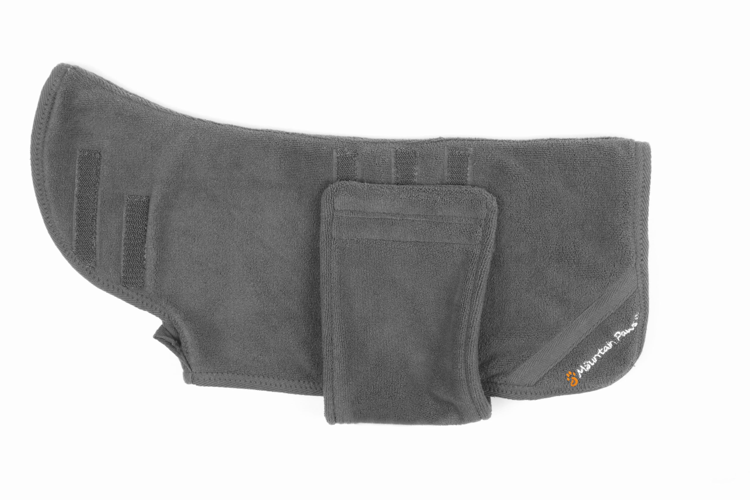 Mountain Paws Peignoir de séchage pour Chien | Peignoir en Microfibre | Peignoir Super Absorbant avec col/Capuche réglable et Sangle Ventrale | Super Doux | Séchage Rapide