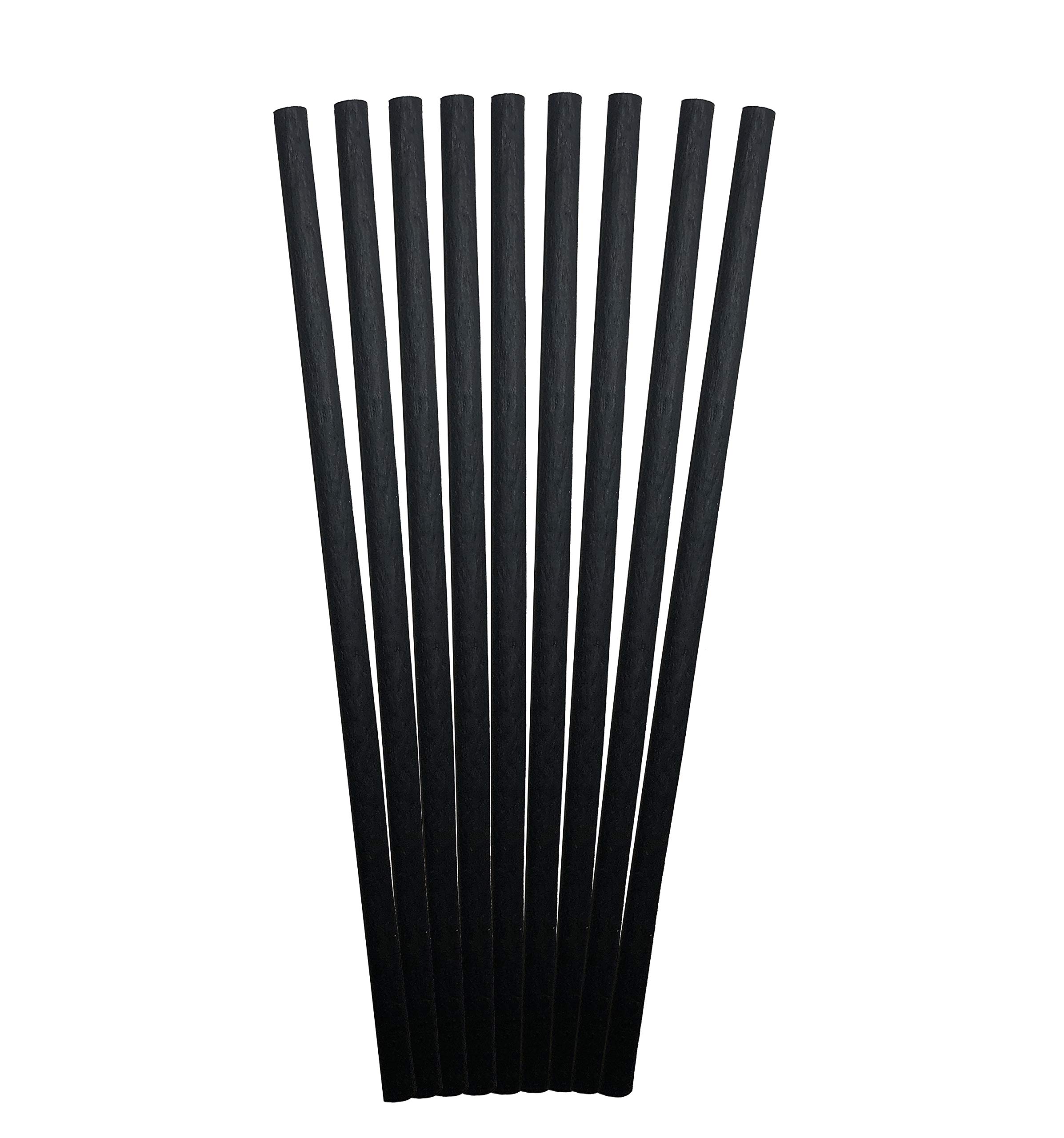Avocado Seed Straws Black | Extra Strength 100% Compostable 8.27" (1000 Pieces)