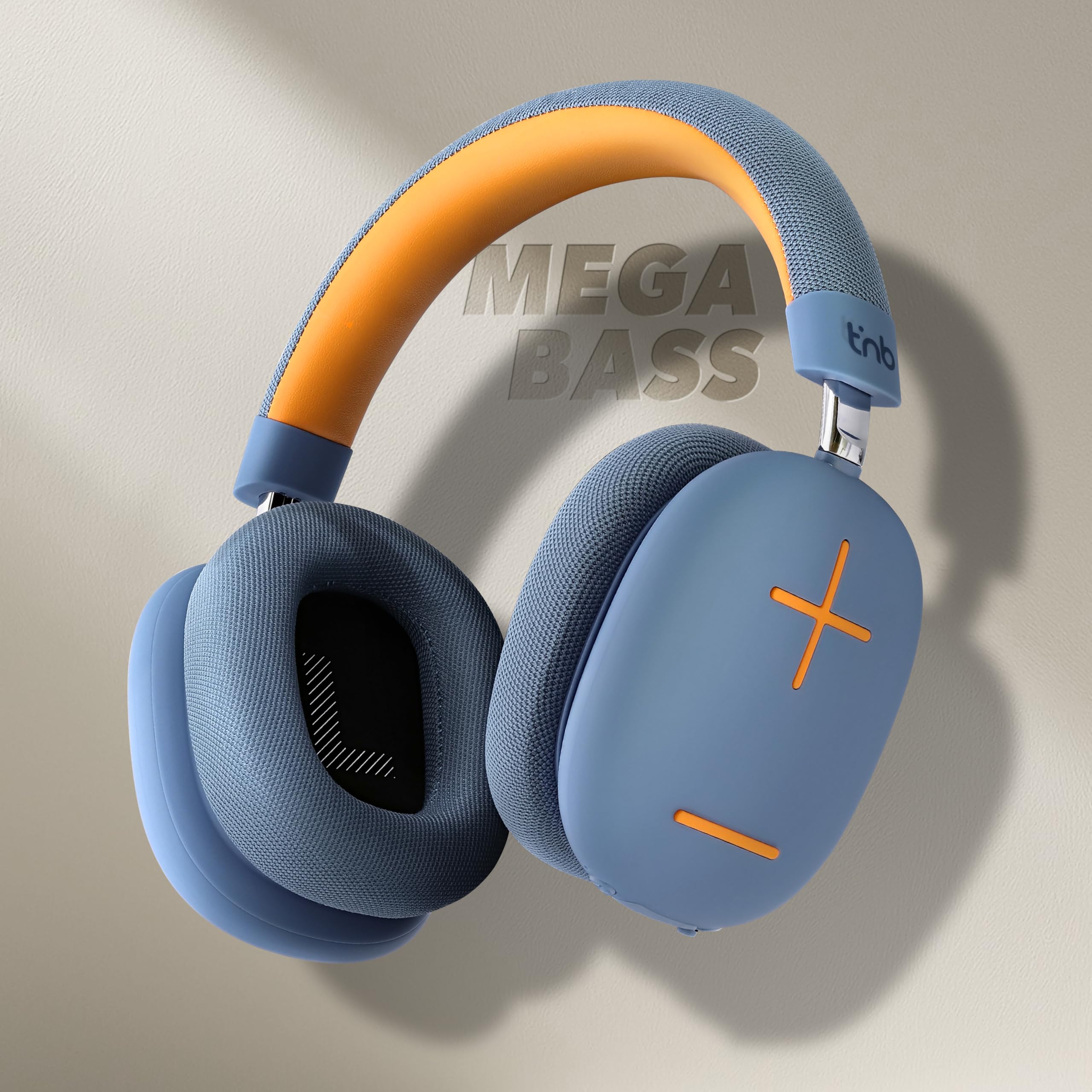 T'NB Bezprzewodowe słuchawki douszne w nowej wersji, wygodne i wszechogarniające, z połączeniem Bluetooth, dźwiękiem stereo z wbudowanym mikrofonem, autonomia do 50 godzin - czarny