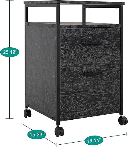 Miniatura 2 de Naomi Home Archivadores de oficina de madera para oficina en casa, archivador de madera, gabinete de archivos móvil, gabinete de almacenamiento