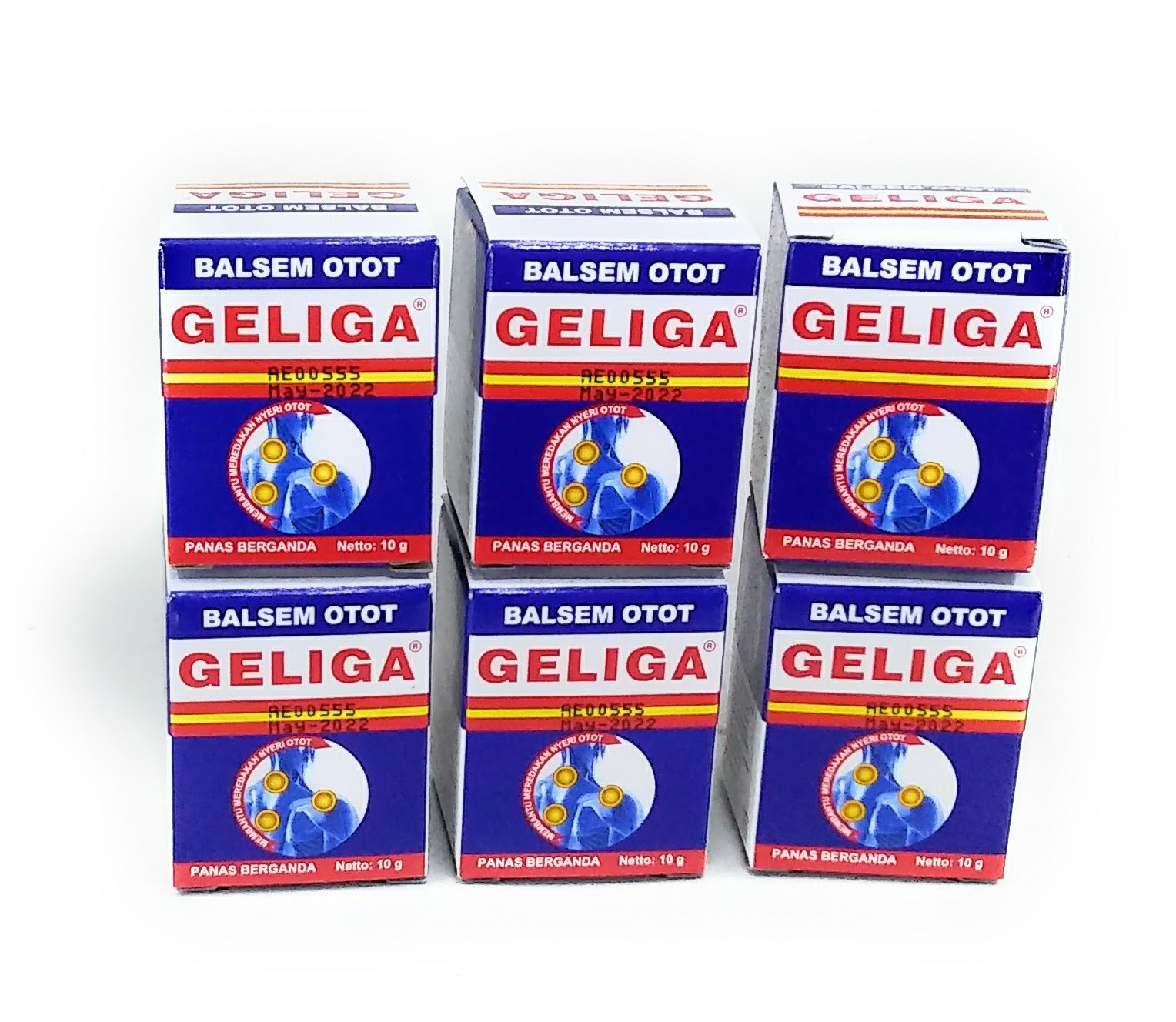 Geliga Balsem Muscular Balm, 10 Gram (Pack of 6)