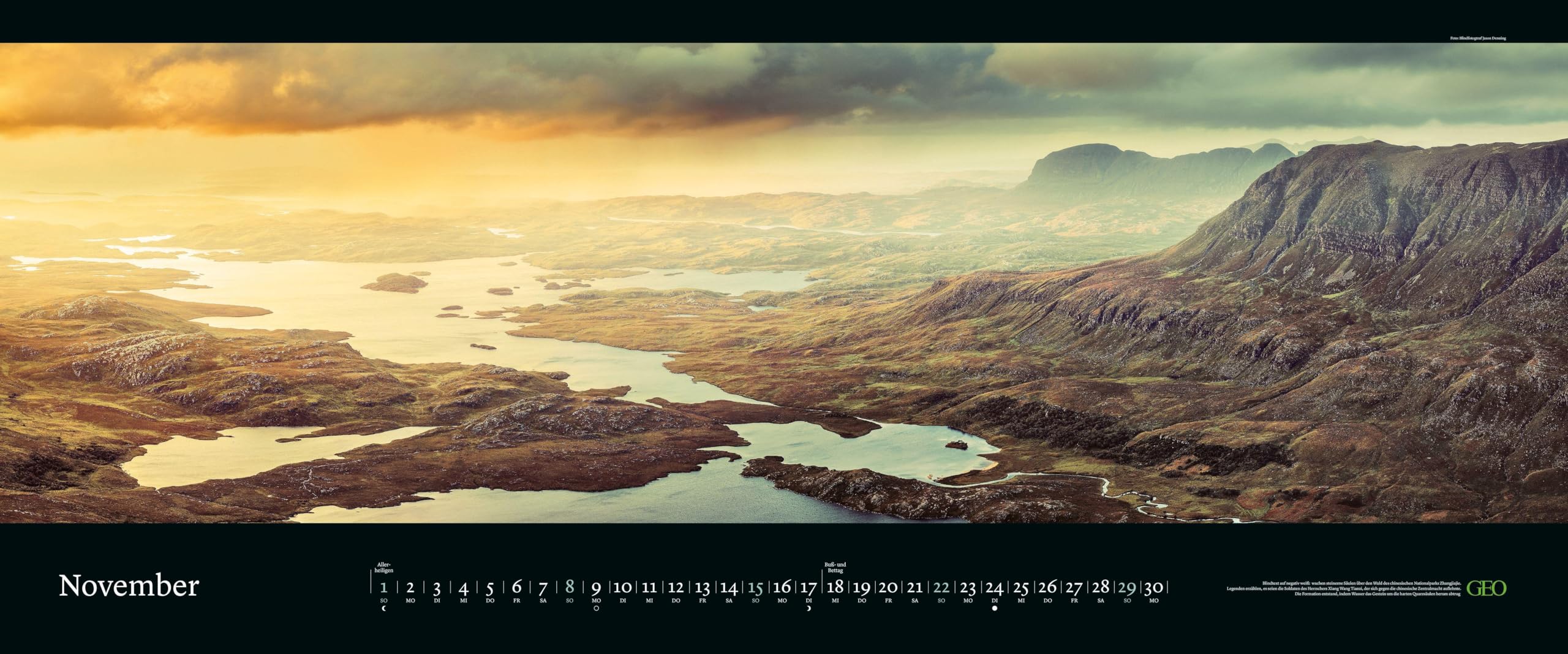 GEO - GEO Panorama: Orte der Stille 2026 – XXL Wandkalender 120x50 cm, Panorama-Kalender mit Naturfotografie, 12 Monatsblätter & Spiralbindung für Natur- und Landschaftsliebhaber