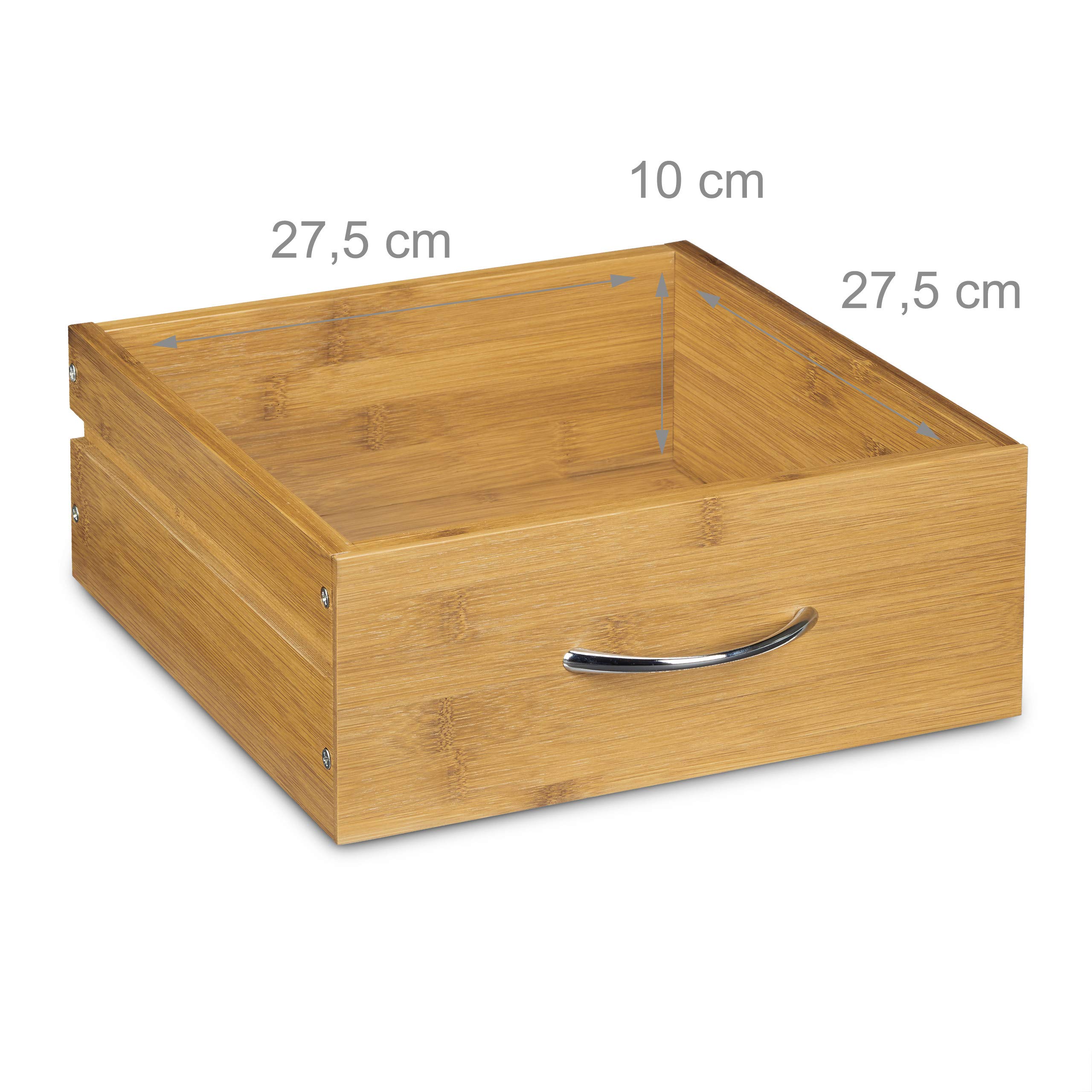 Relaxdays 10020312 Alfred Desserte de Cuisine Bambou Marron 81,5 x 47,5 x 37,5 cm
