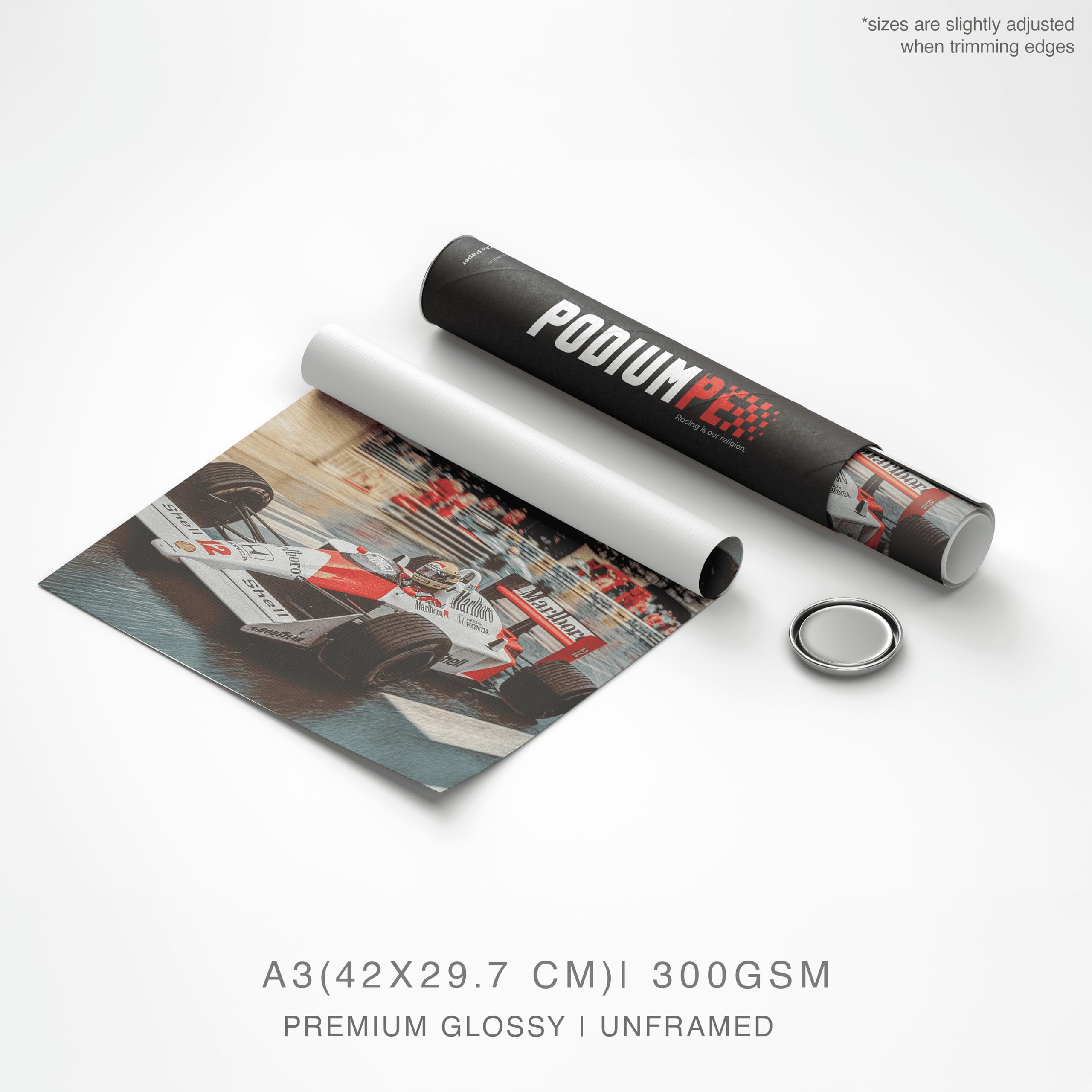 PodiumPe Ayrton Senna F1 Racer Poster | Bold Large Art Prints for Walls | A3 Size | W/O Frame 3