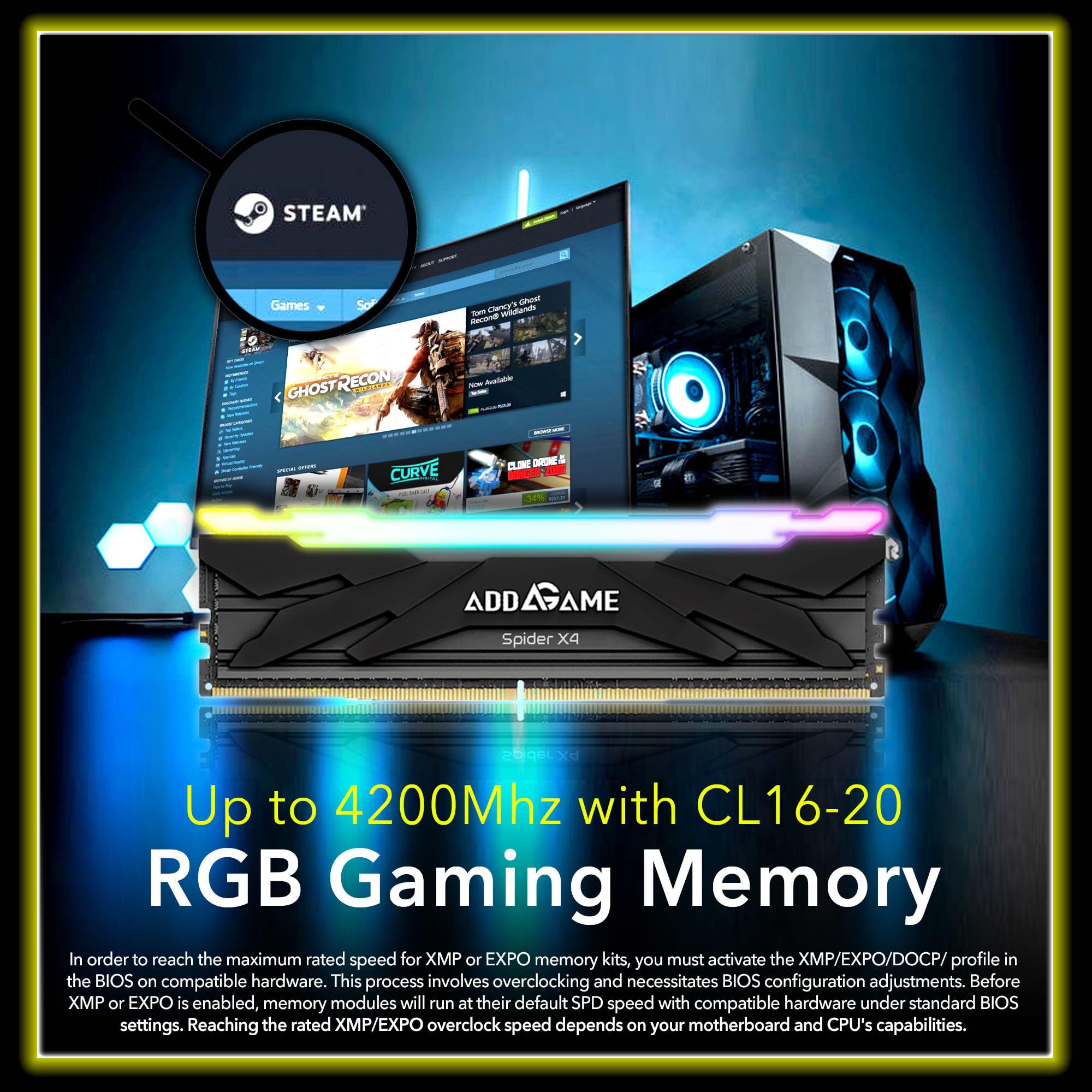 addlink AddGame Spider X4 RGB 32GB (2x 16GB) DDR4 3200MHz C16