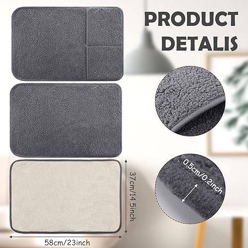 Miniatura 9 de 3 fundas reclinables, fundas de brazos Sherpa para silla reclinable con bolsillos de almacenamiento, funda para reposacabezas para silla reclinable