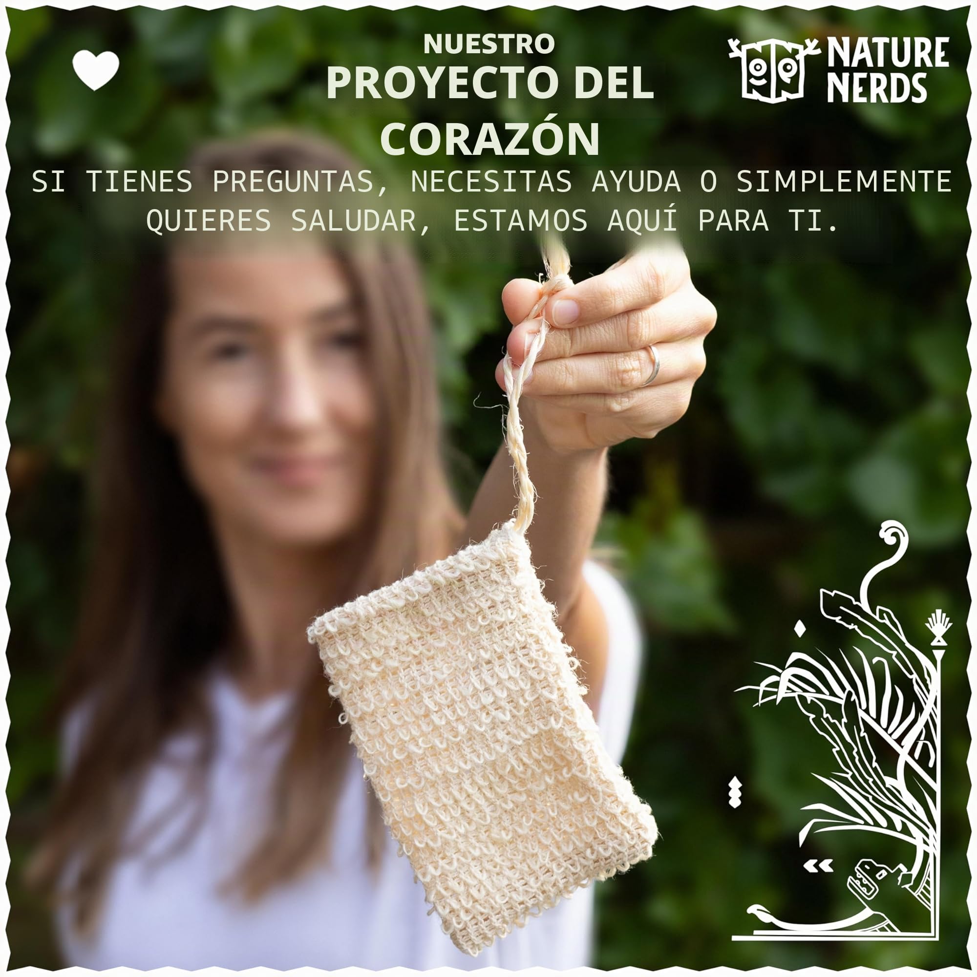 Bolsas de jabón de sisal Juego de 3 – Red de jabón libres de plástico