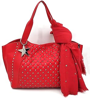 by Atelier du Sac borsa donna shopper con pochette estraibile con sciarpa foulard in regalo MISURE: 40x30x17