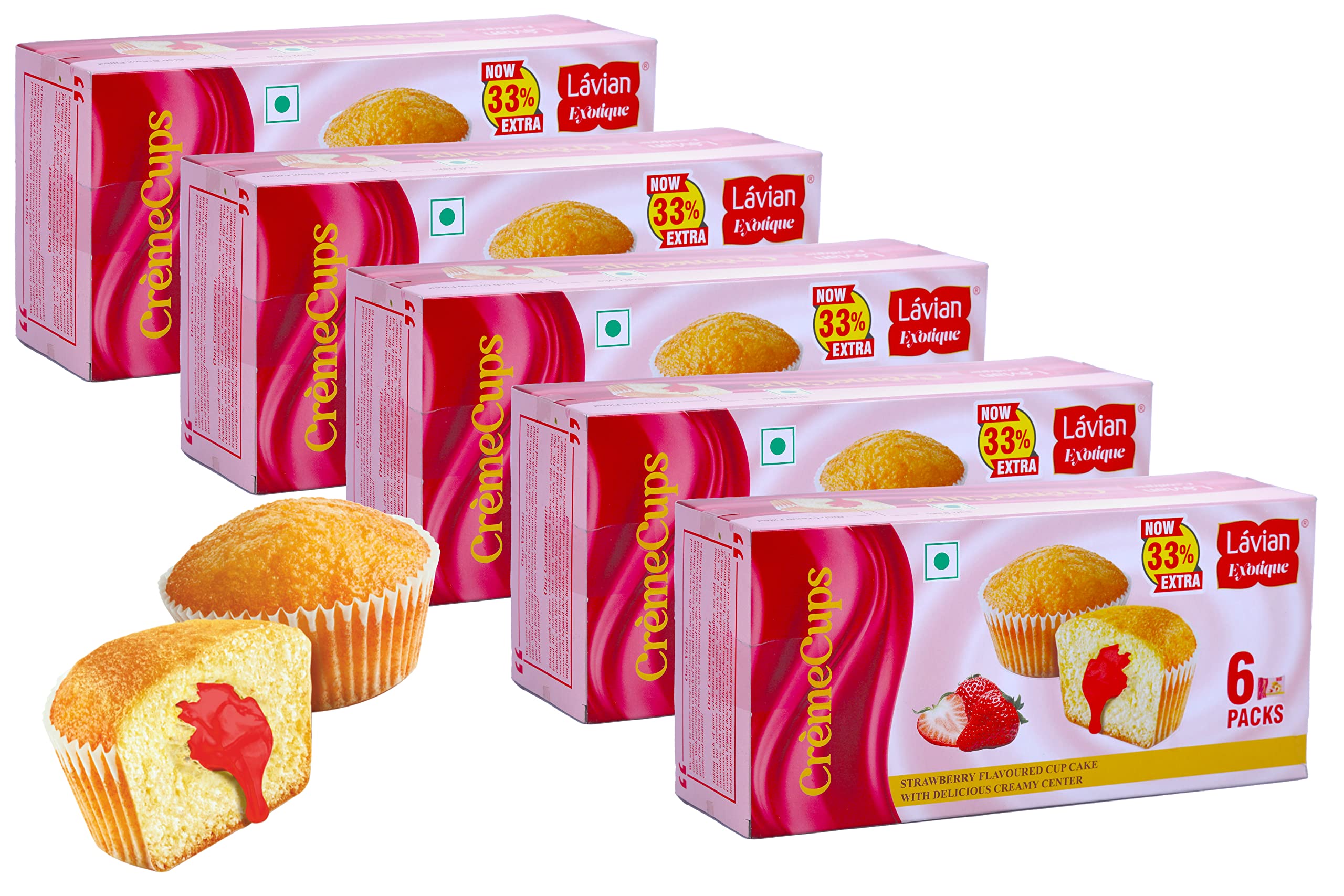 Creme Cups Strawberry (Pack of 5)