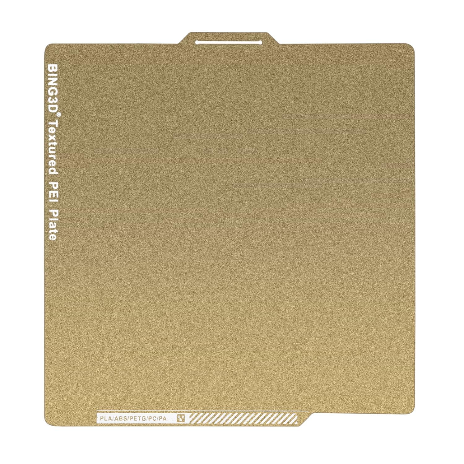 for Bambu Lab A1/X1C/X1/X1E/P1P/P1S 3D Printers, 3D Printers 257x257mm Spring Steel Plate (Double-sided PEI gold frosted texture)