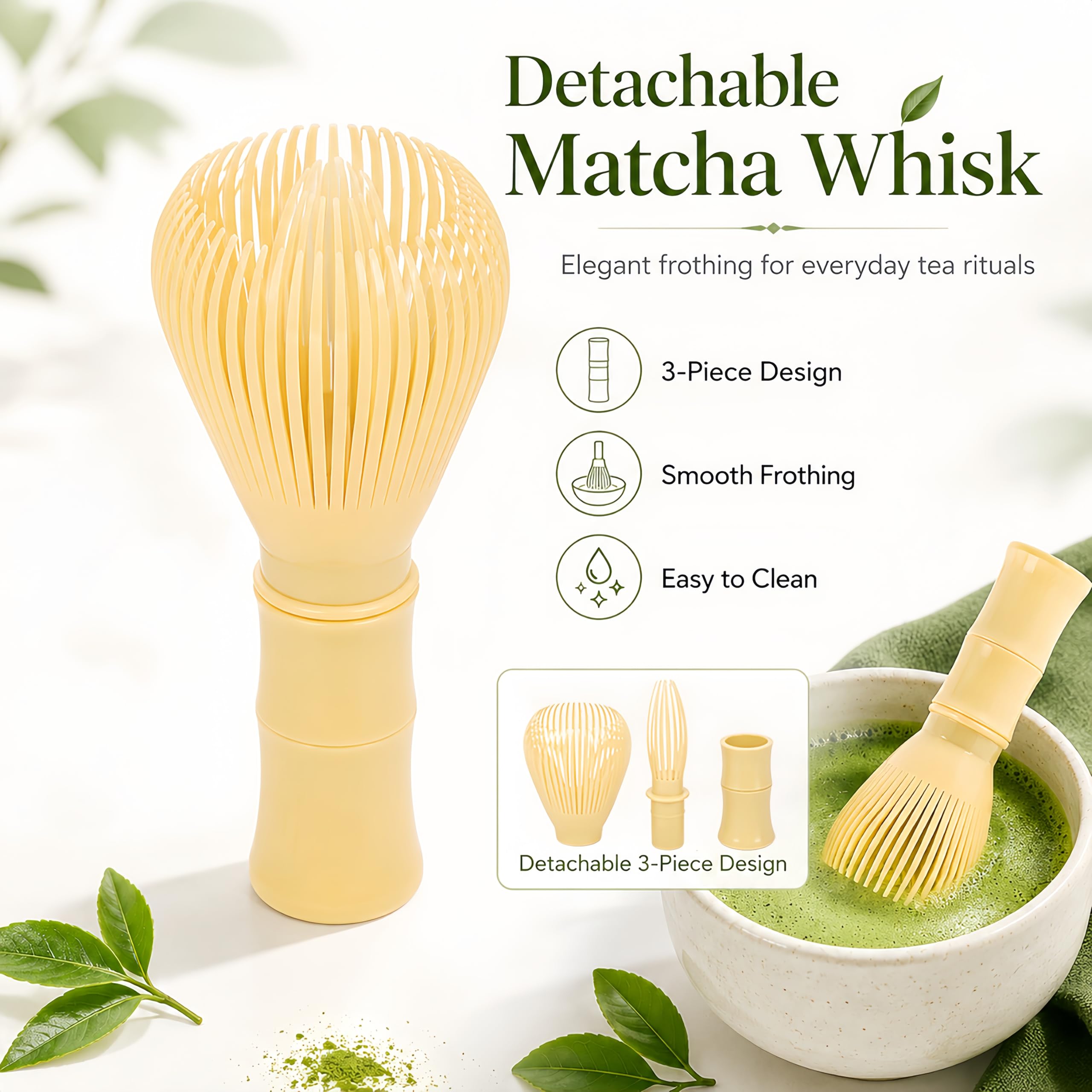 Traditional Matcha Whisk - Durable & Dishwasher Safe -2