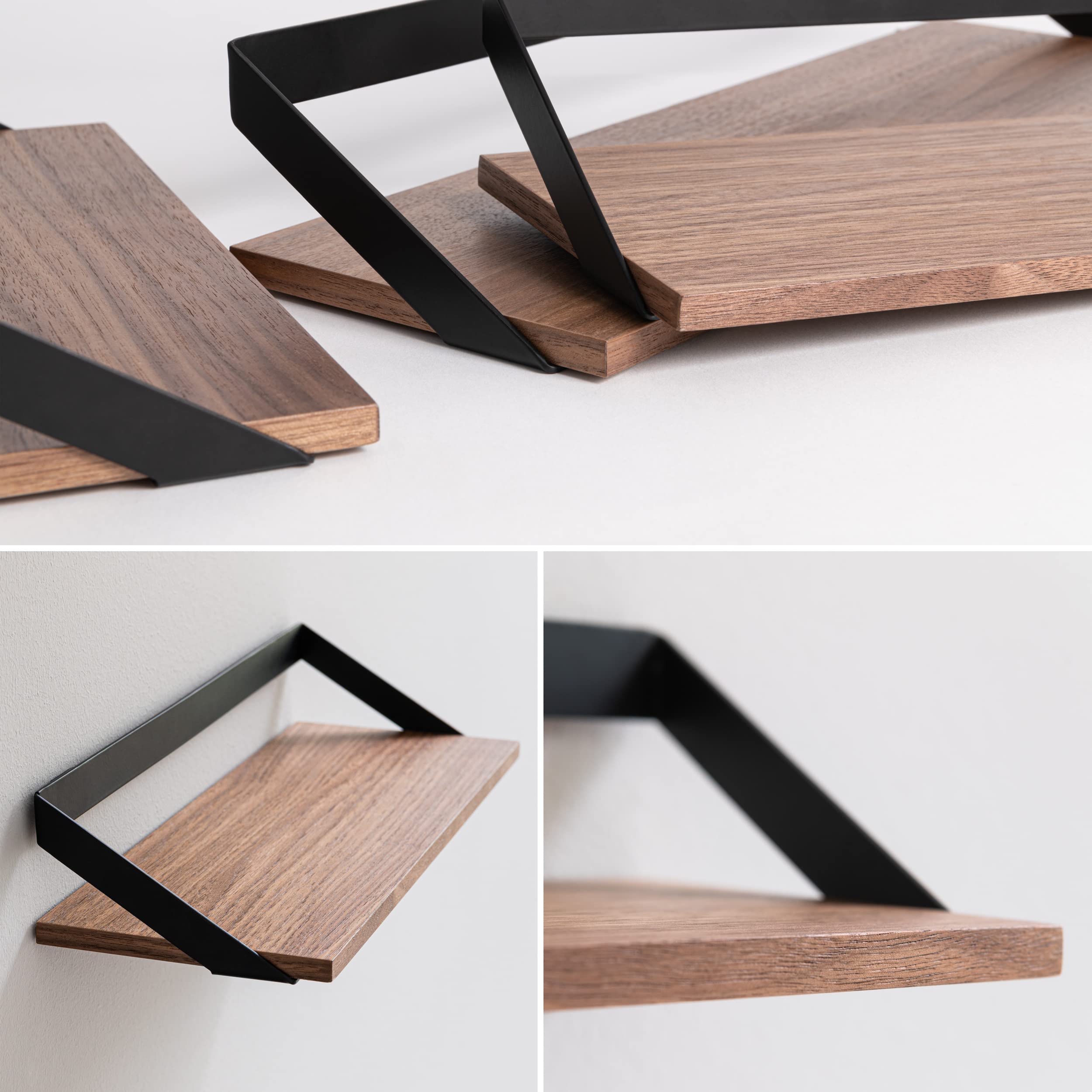 KAZAI Wandregal-Set 'Toke' 2-teilig - Schwebende Regale In Eiche