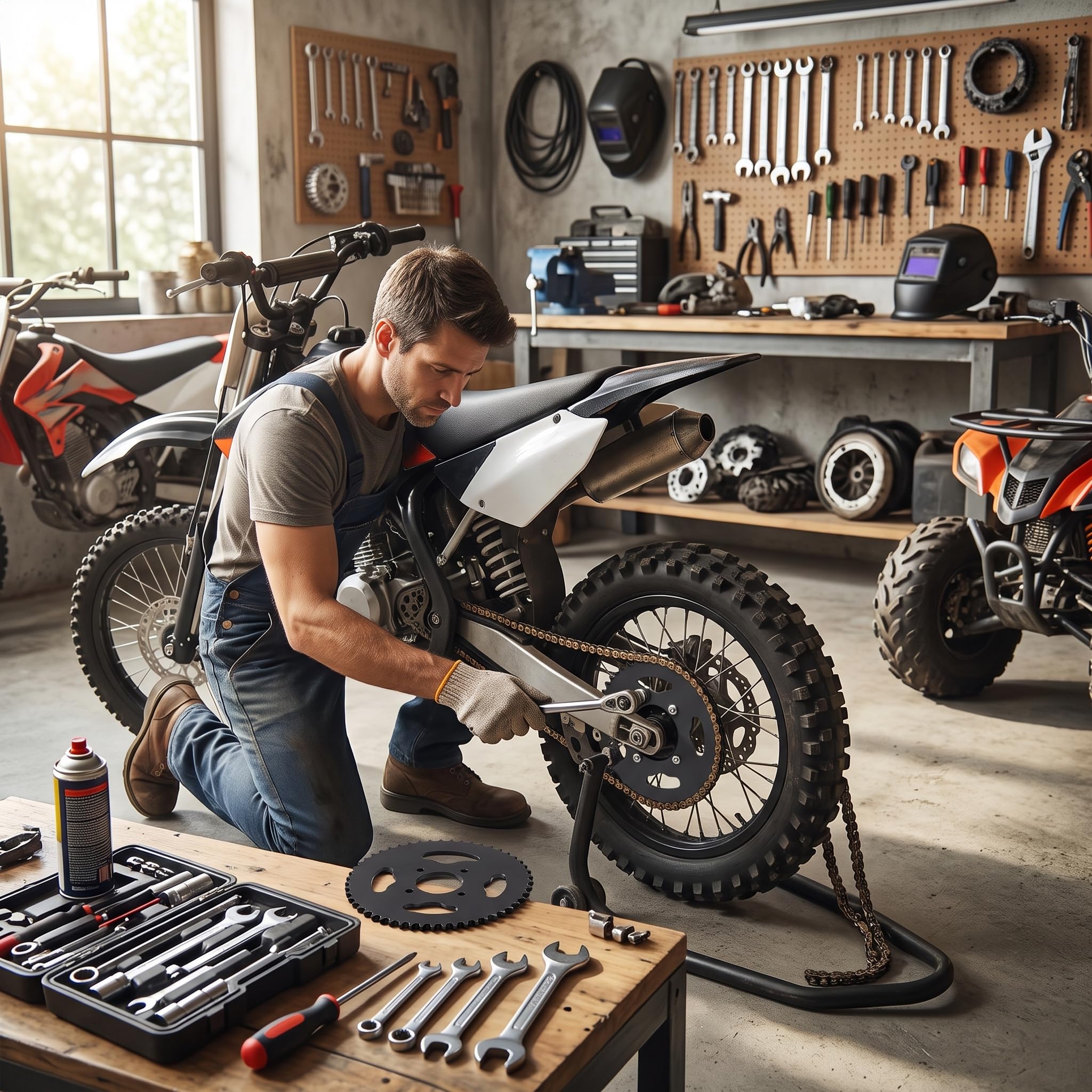 Pignon Moto T8F 74 Dents, Plateau Acier 35mm 3 Trous, Accessoire de Remplacement pour Quad et Véhicule Tout Terrain