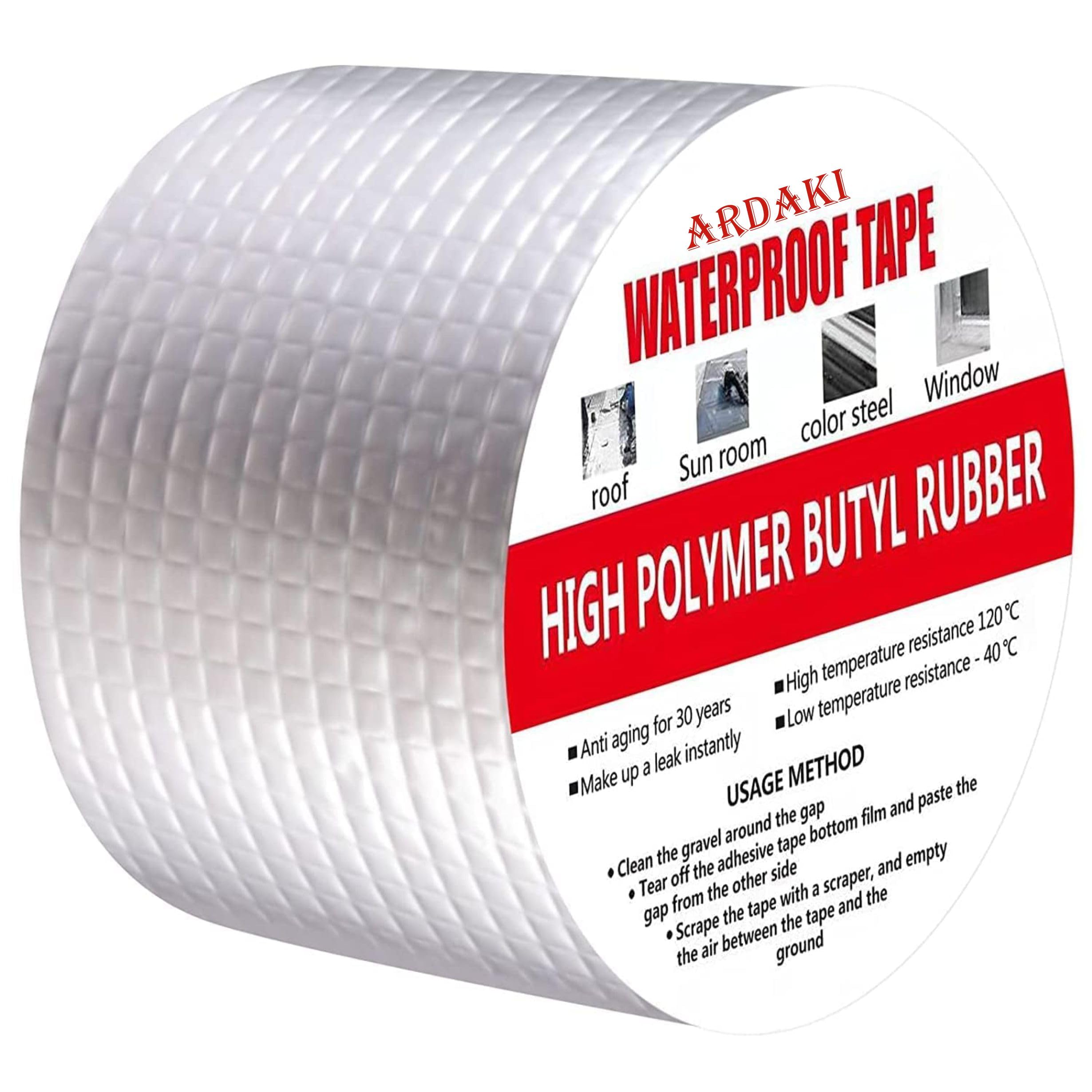 ARDAKI Leakage Repair Waterproof Tap for Pipe Leakage Roof Water Leakage Solution Aluminium Foil Tape Waterproof Adhesive Tape Sealing Butyl Rubber Tape for Leakage (Pack Of 1) (10Cm x 5 Meter) (B0D673VSBC) Amazon Price History, Amazon Price Tracker